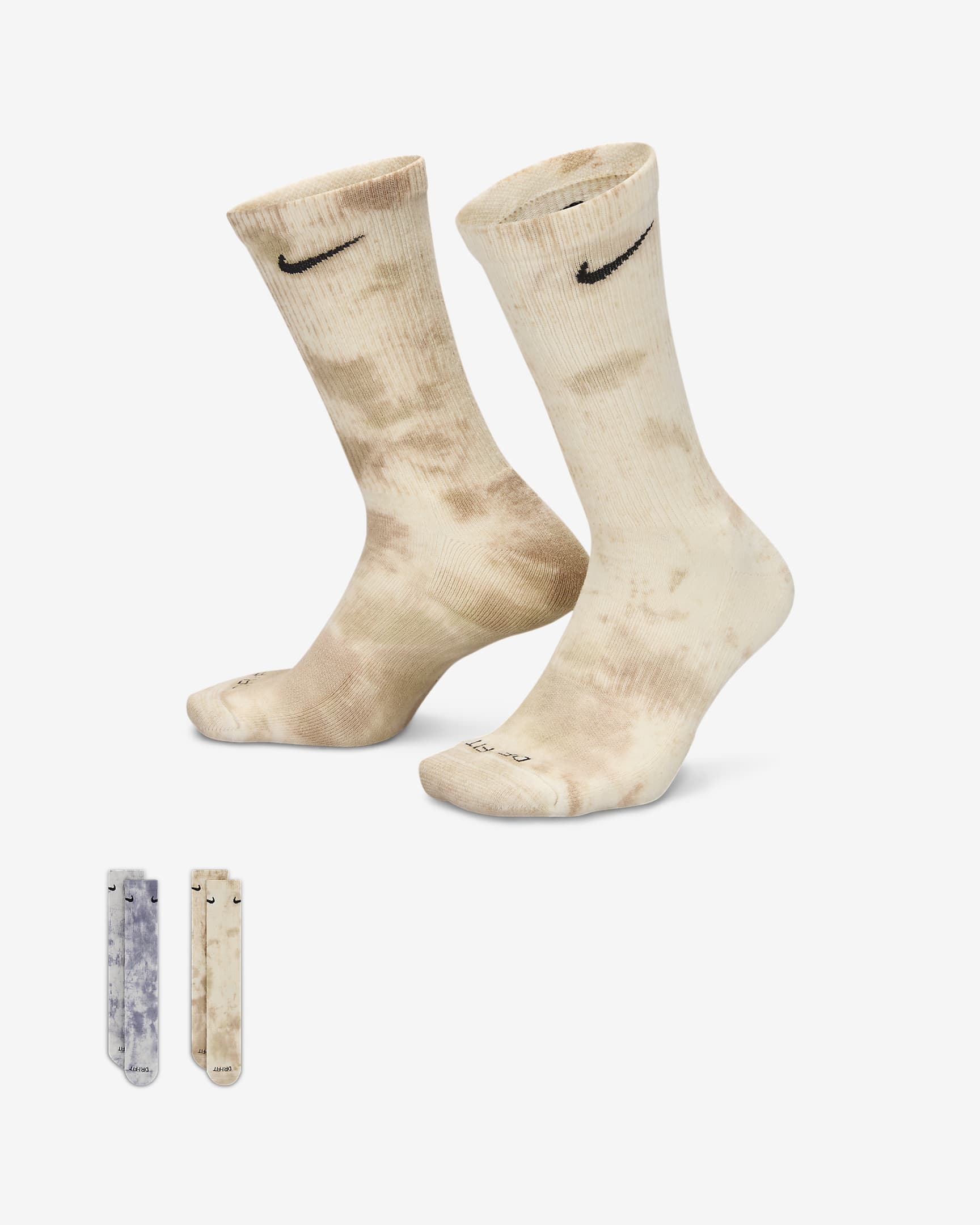 Calze di media lunghezza ammortizzate Nike Everyday Plus (2 paia) - Multicolore