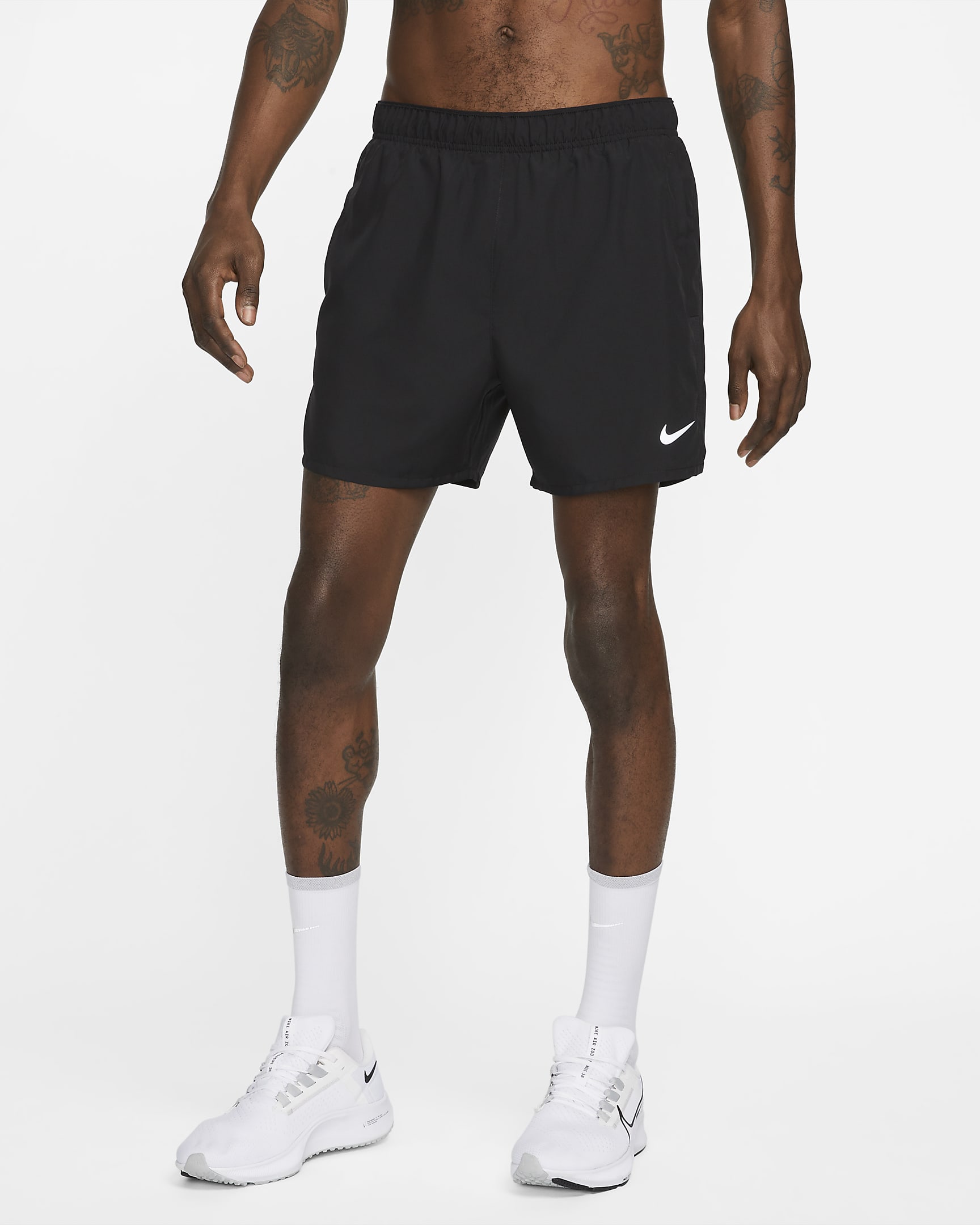 Nike Challenger Dri-FIT løpeshorts med innershorts til herre (13 cm) - Svart/Svart/Svart