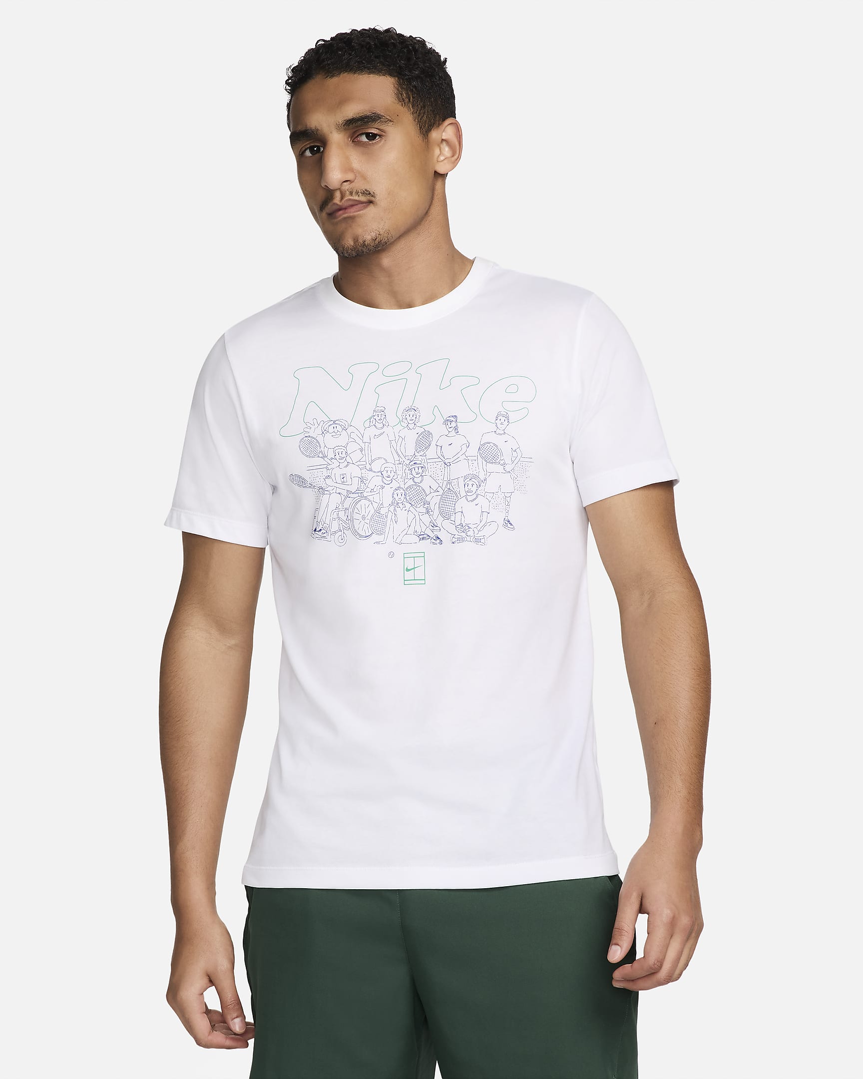 Pánské tenisové tričko NikeCourt Dri-FIT - Bílá