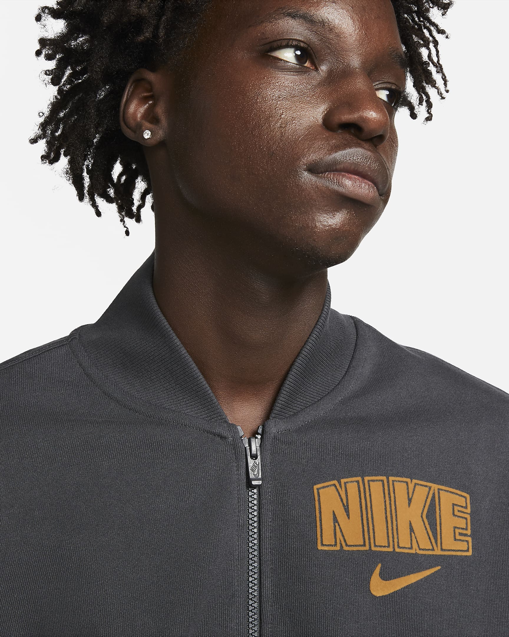 Nike Sportswear Men's Fleece Varsity Jacket. Nike SK