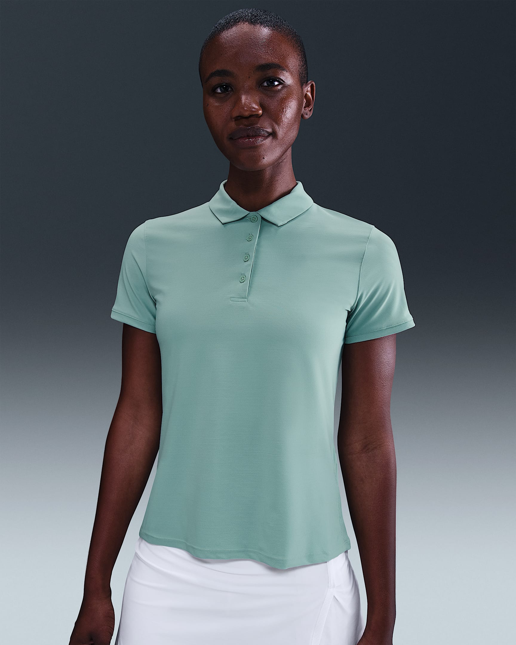 Nike Victory Women's Dri-FIT Short-Sleeve Golf Polo - Cannon/White
