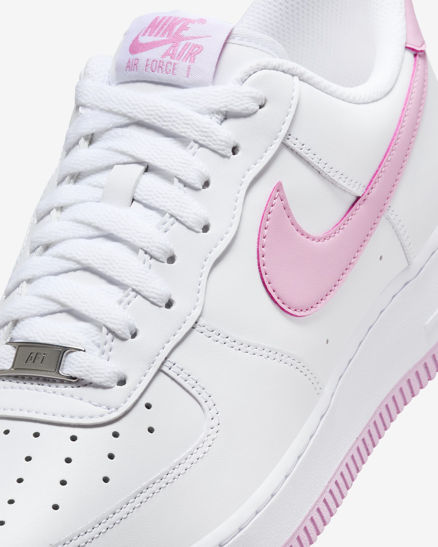 Nike Air Force 1 '07 Men's Shoes - White/White/Pink Rise