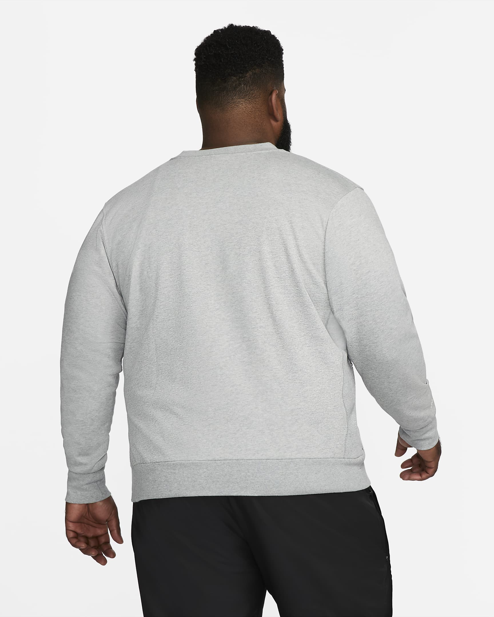 Top de básquetbol con cuello redondo Dri-FIT para hombre Nike Standard Issue - Gris oscuro jaspeado/Marfil pálido