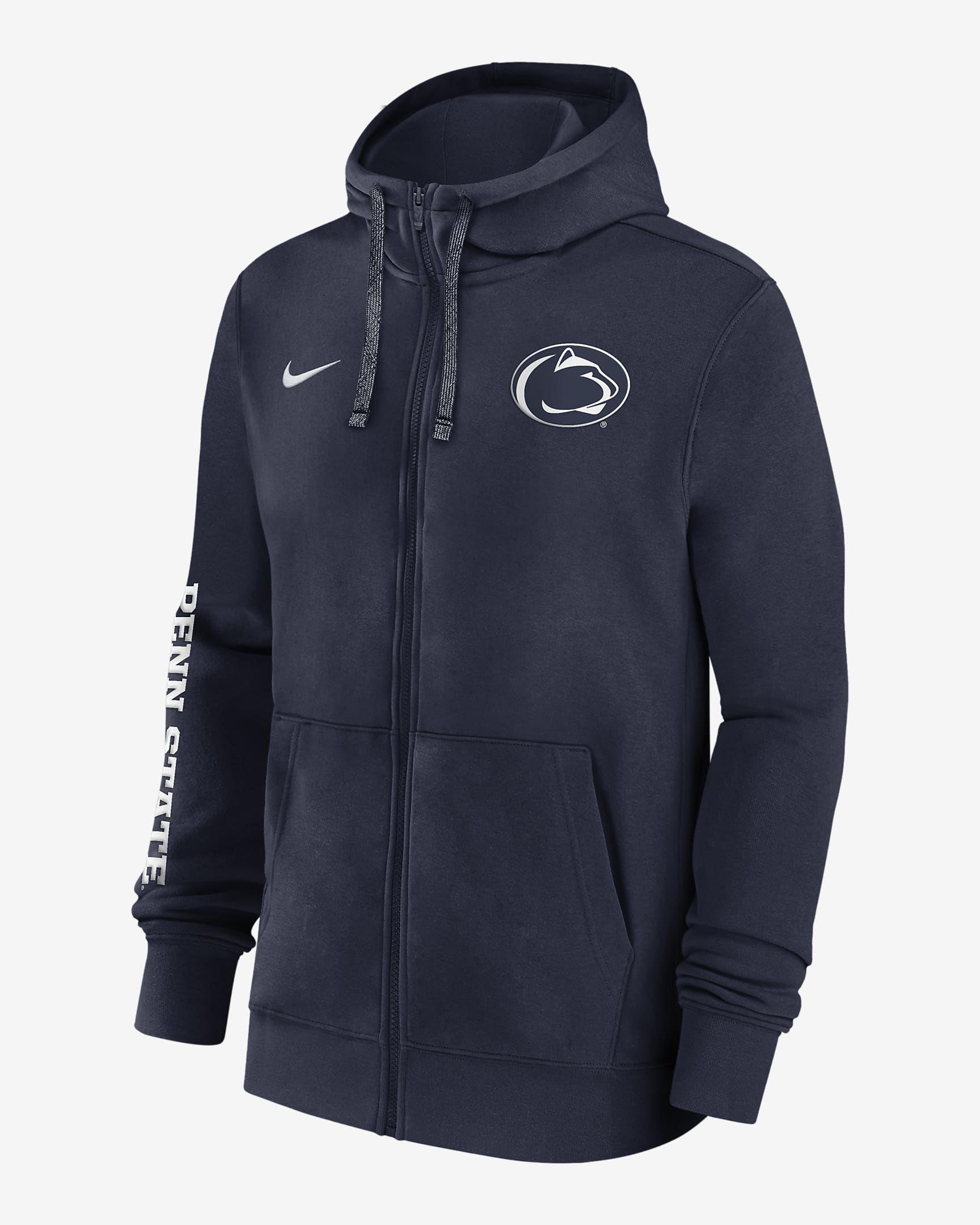 Penn State Nittany Lions Sideline Team Issue Men's Nike College Full-Zip Hoodie - Navy