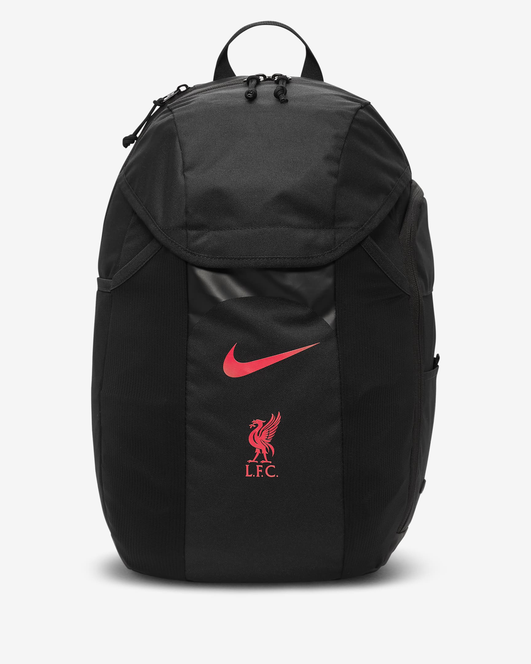 Liverpool FC Academy futballhátizsák (30 l) - Fekete/Fekete/University Red