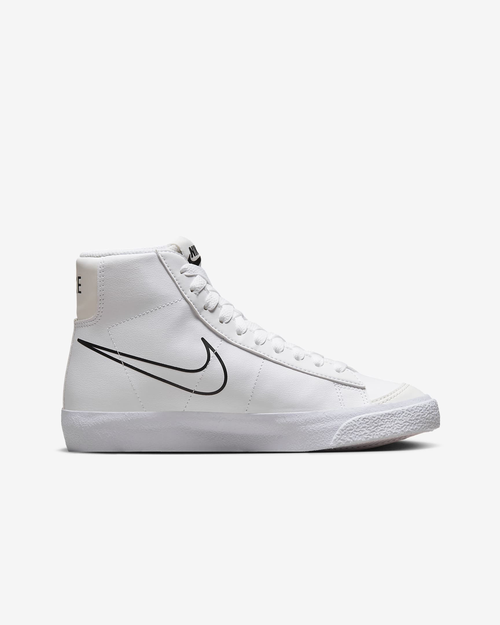 Nike Blazer Mid Next Nature cipő nagyobb gyerekeknek - Fehér/Bright Mandarin/Medium Ash/Fekete