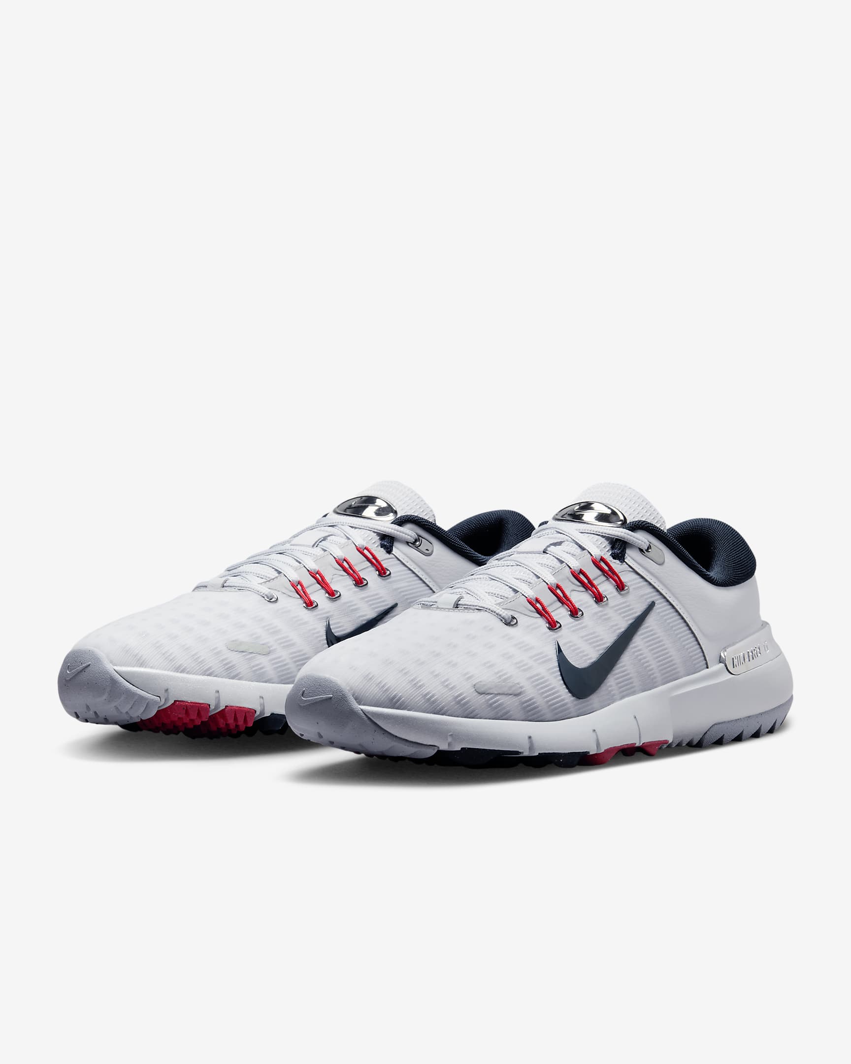 Pánské golfové boty Nike Free Golf - Pure Platinum/Light Crimson/Wolf Grey/Armory Navy