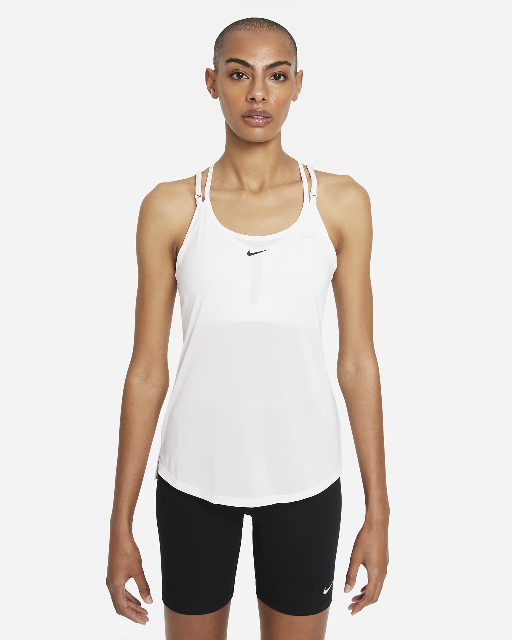 Nike Dri-FIT One Elastika Women's Standard Fit Tank - White/Black