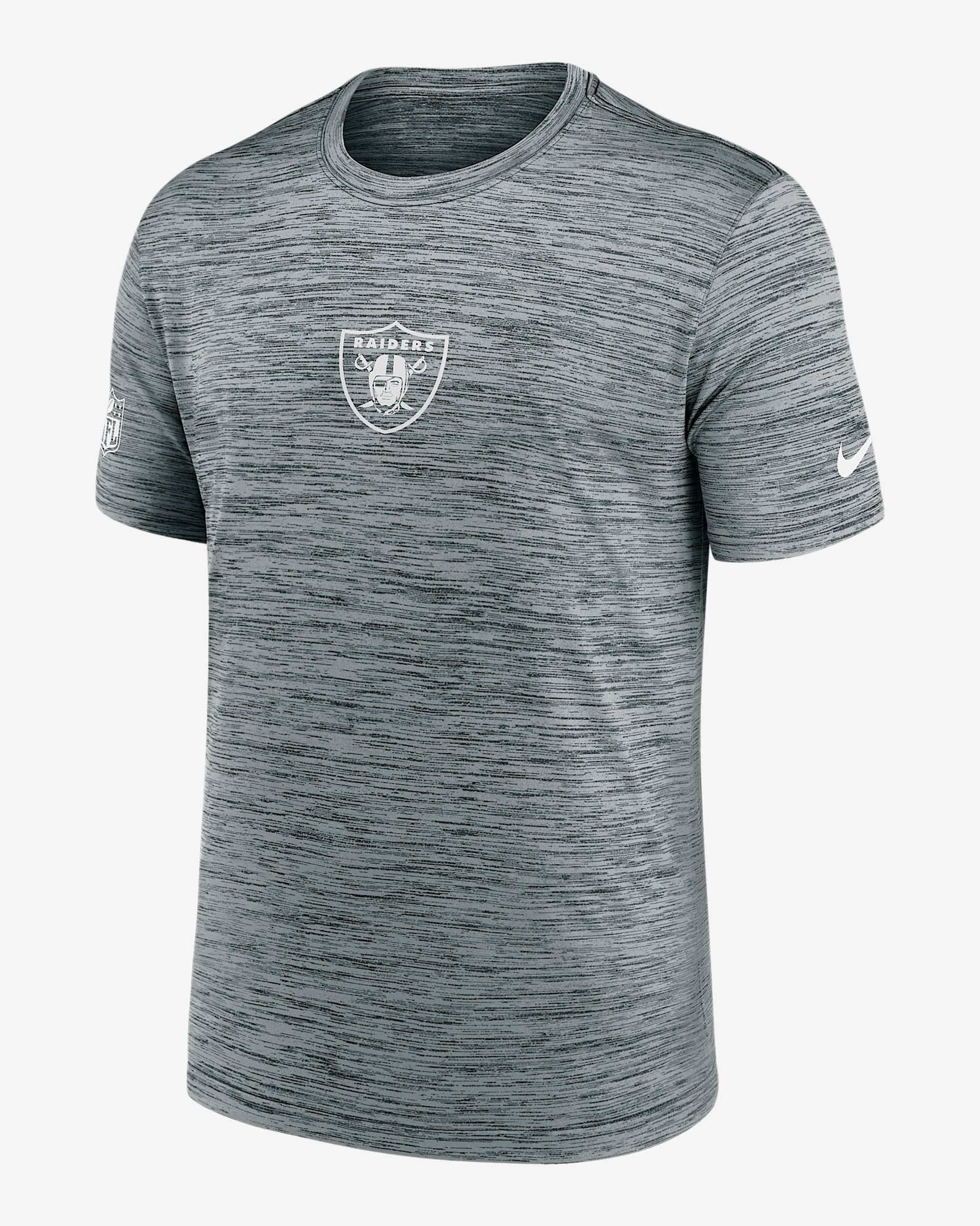 Las Vegas Raiders Sideline Team Issue Velocity Men's Nike Dri-FIT NFL T-Shirt - Grey