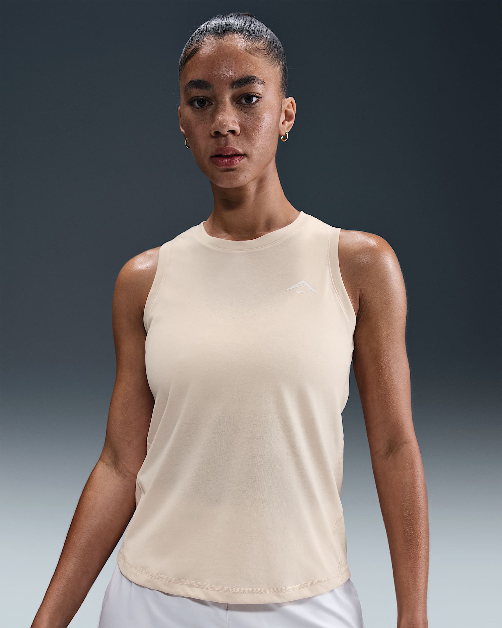 Canotta da running Dri-FIT Nike Trail – Donna - Pearl White/Summit White