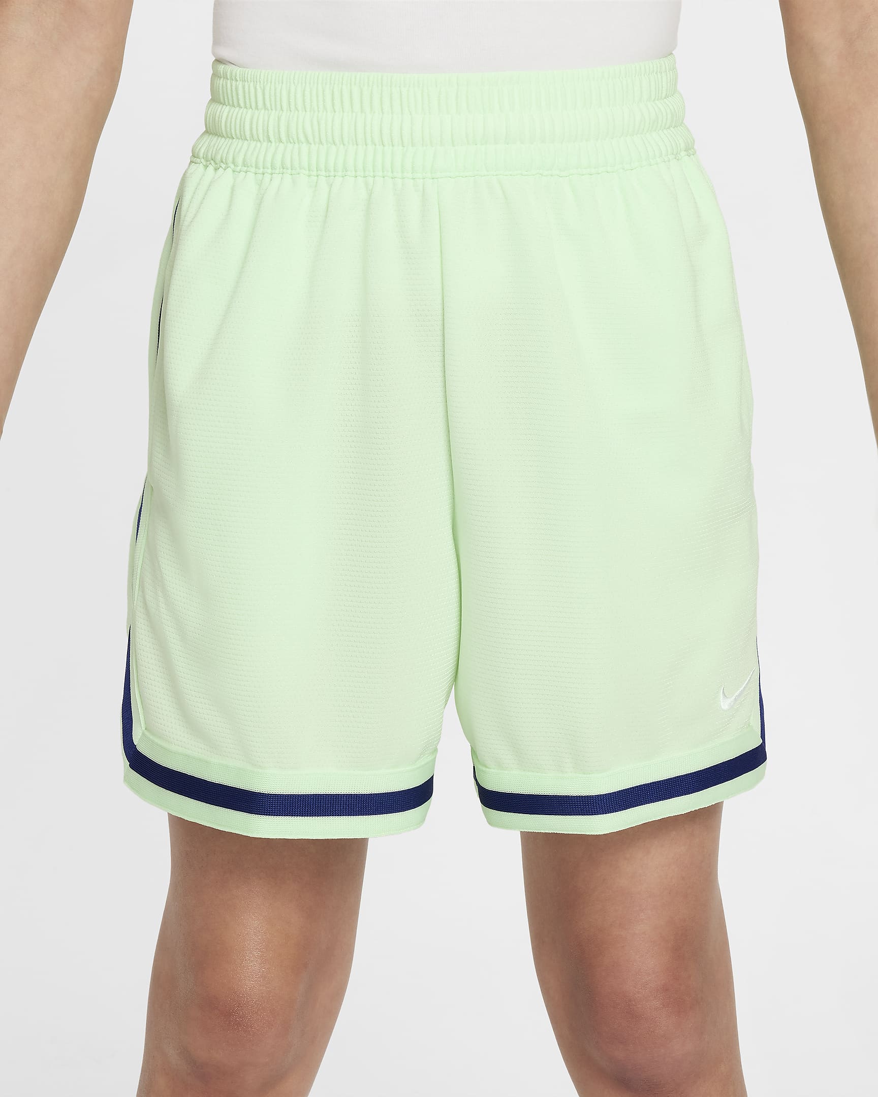 Shorts de básquetbol de 13 cm para niños talla grande Nike DNA - Verde vapor/Blanco