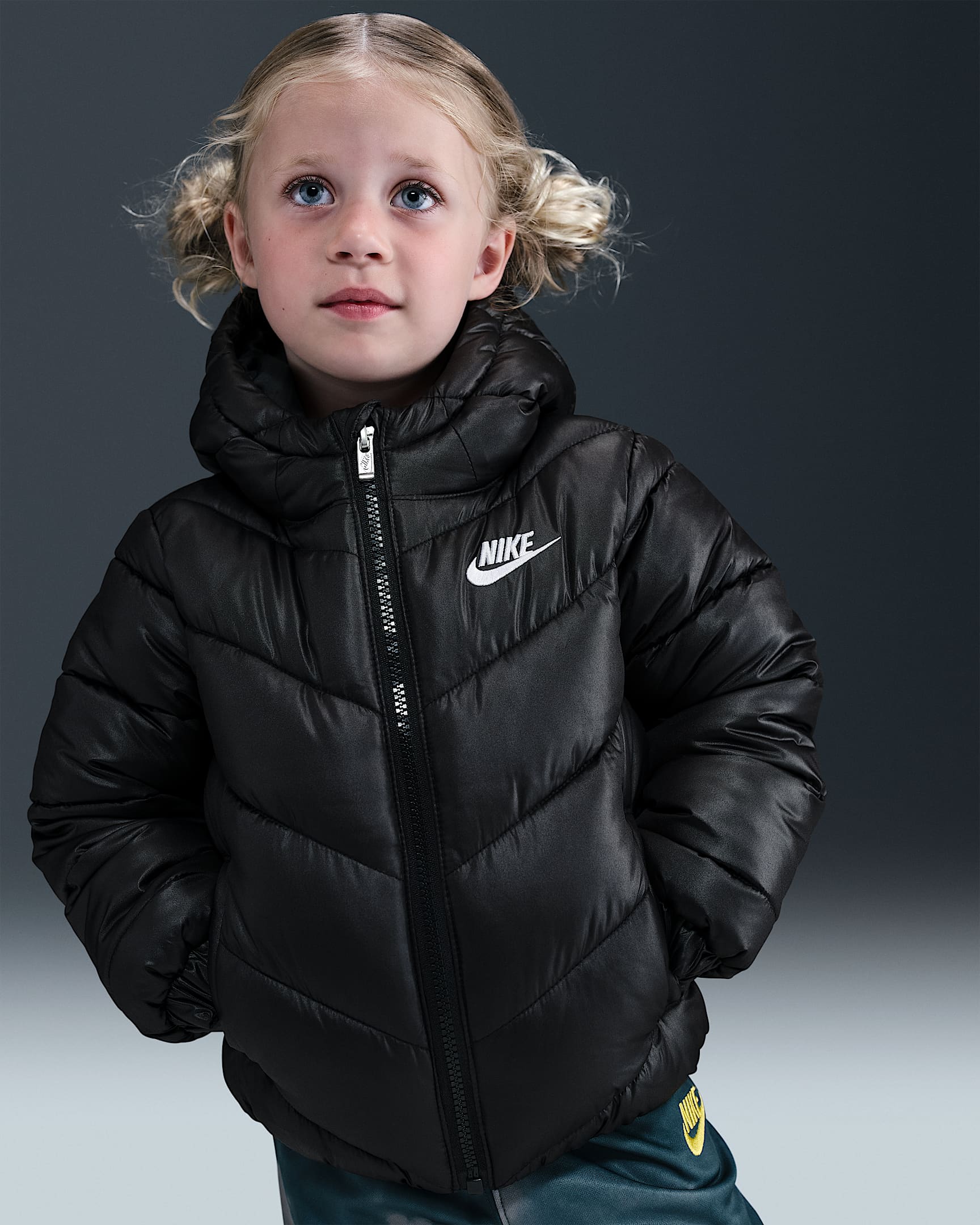 Chamarra acolchada "All Day Play" infantil Nike Sportswear - Negro