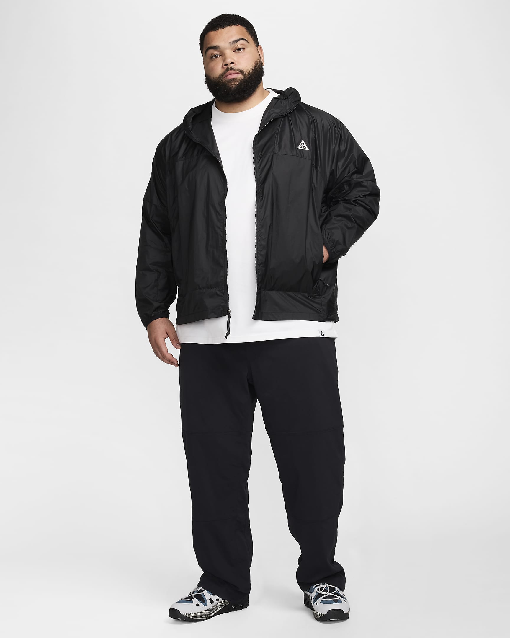 Veste coupe-vent Nike ACG « Cinder Cone » pour homme - Noir/Anthracite/Summit White