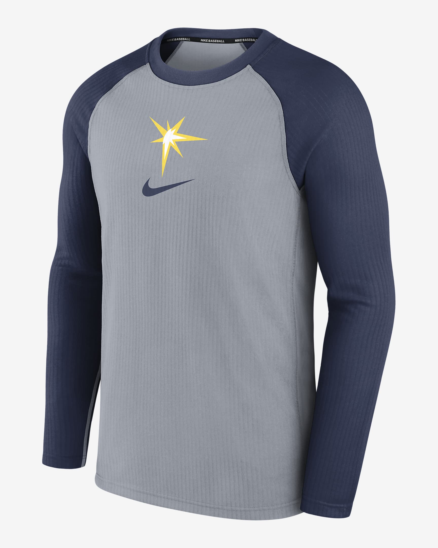 Nike Dri-FIT Game (MLB Tampa Bay Rays) Men's Long-Sleeve T-Shirt - Grey