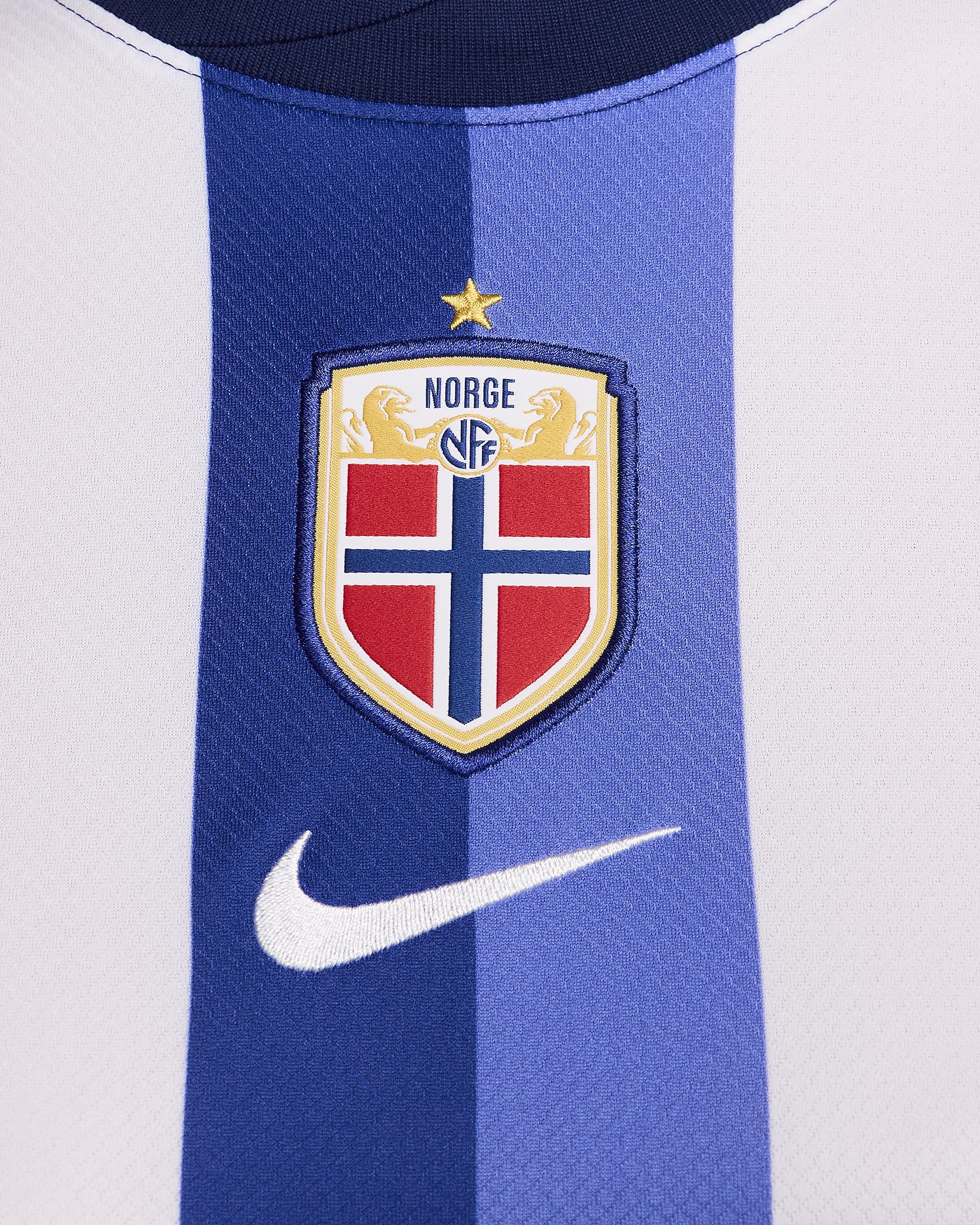 Norway (Women's Team) 2024/25 Stadium Home Women's Nike Dri-FIT Football Replica Shirt - Team Red/Blue Void/Blue Void/White