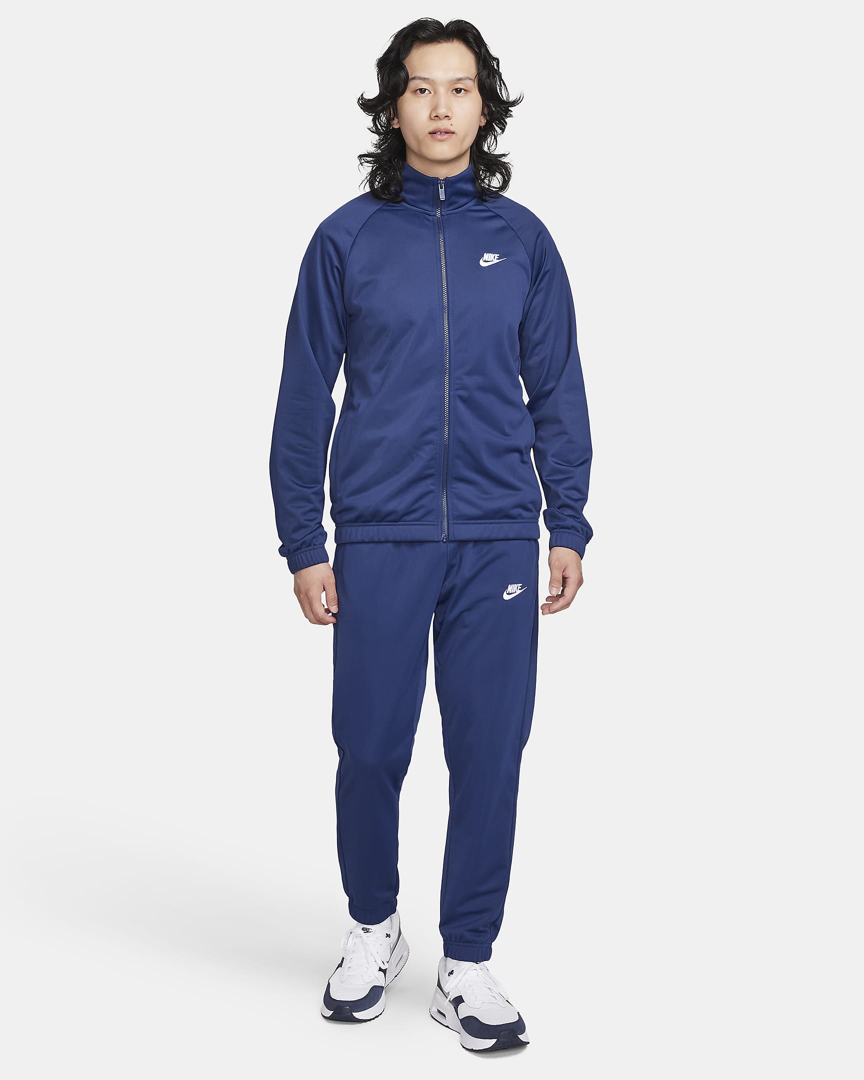 Nike Club Men's Poly-Knit Tracksuit - Midnight Navy/White