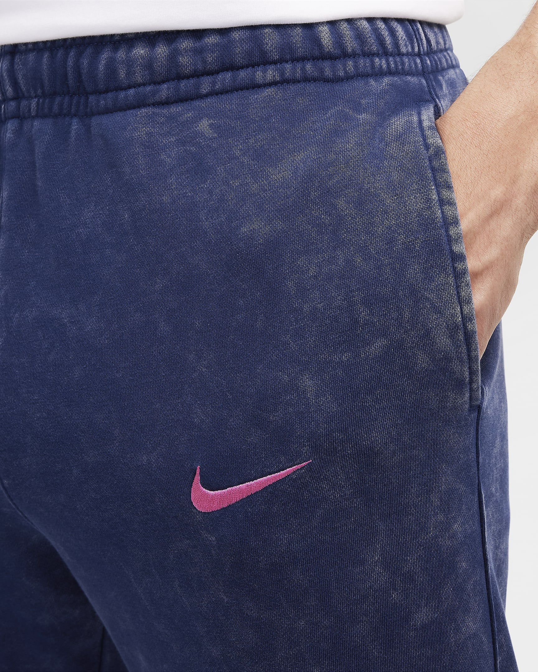 Atlético Madrid Club Third Men's Nike Football French Terry Joggers - Blue Void/Pink Glow