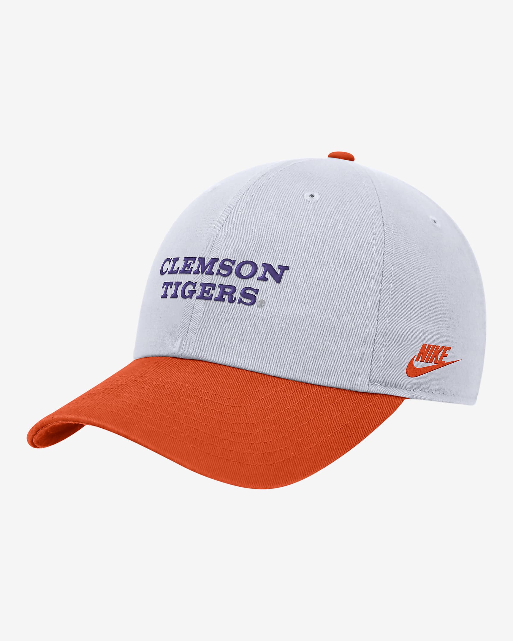 Clemson Nike College Campus Cap - White