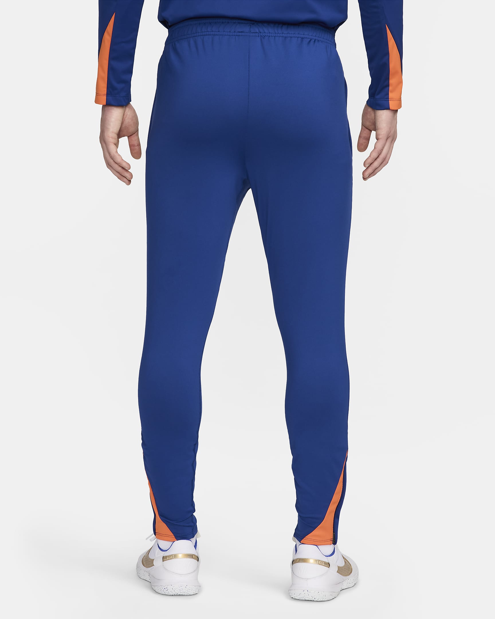 Netherlands Strike Men's Nike Dri-FIT Football Knit Pants - Deep Royal Blue/Safety Orange/Safety Orange