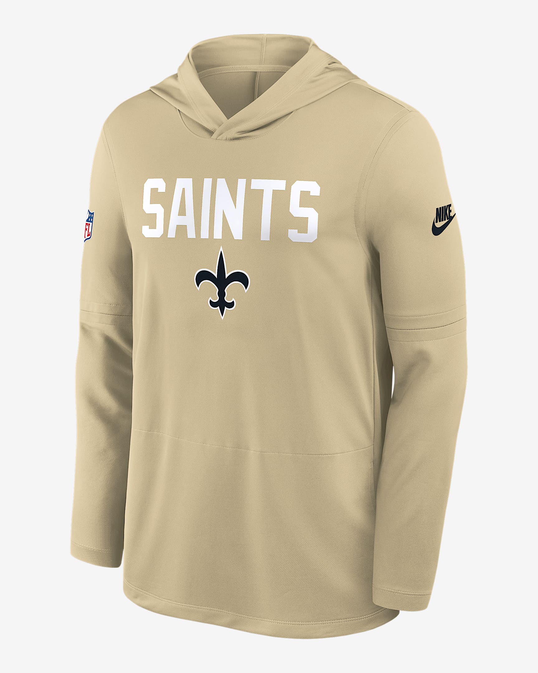 Playera de manga larga Nike Dri-FIT de la NFL con gorro para hombre New Orleans Saints Pass Accuracy - Oro