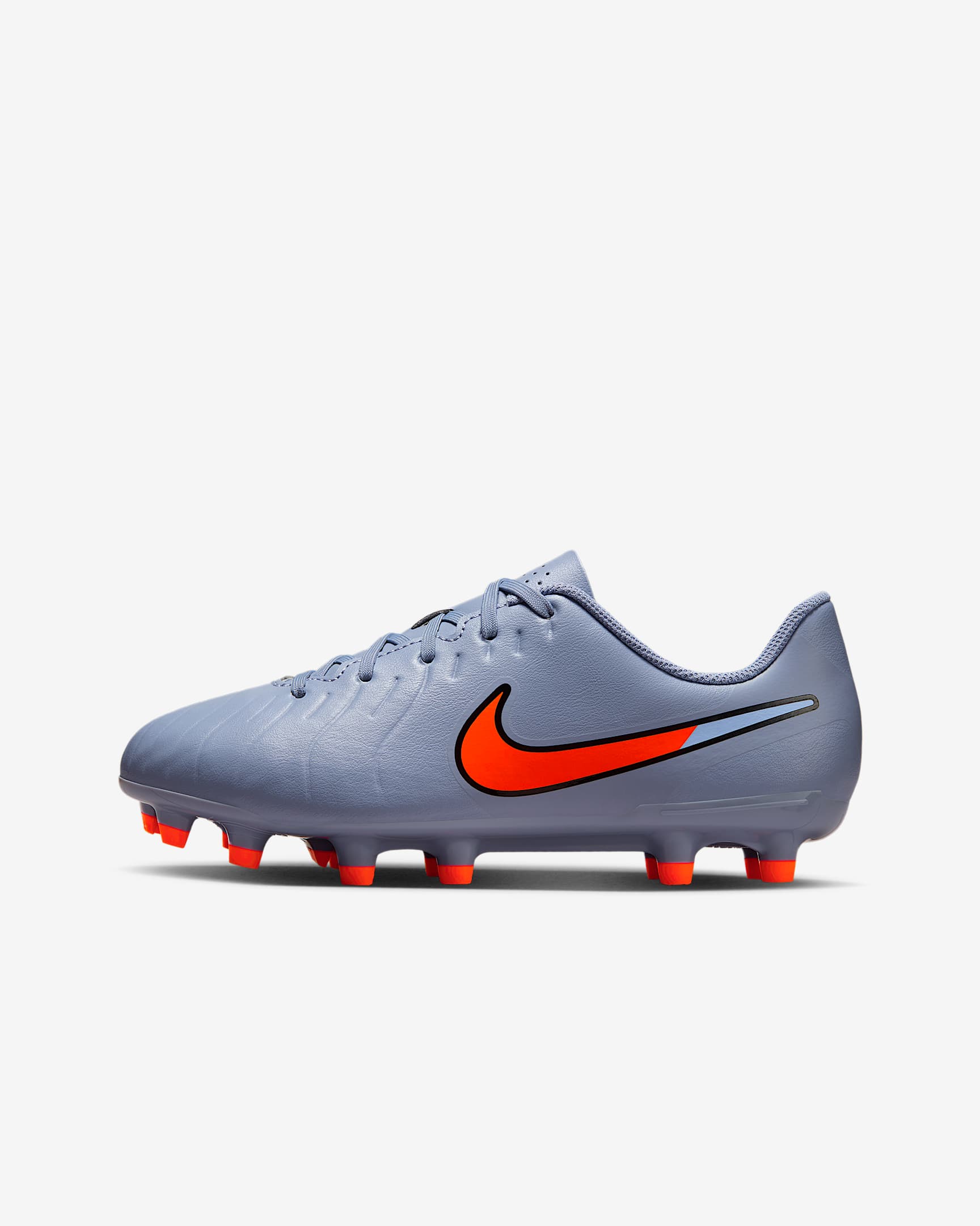 Tacos de fútbol para terrenos múltiples de corte low para niños de preescolar y grandes Nike Jr. Tiempo Legend 10 Club - Azul eclipse/Negro