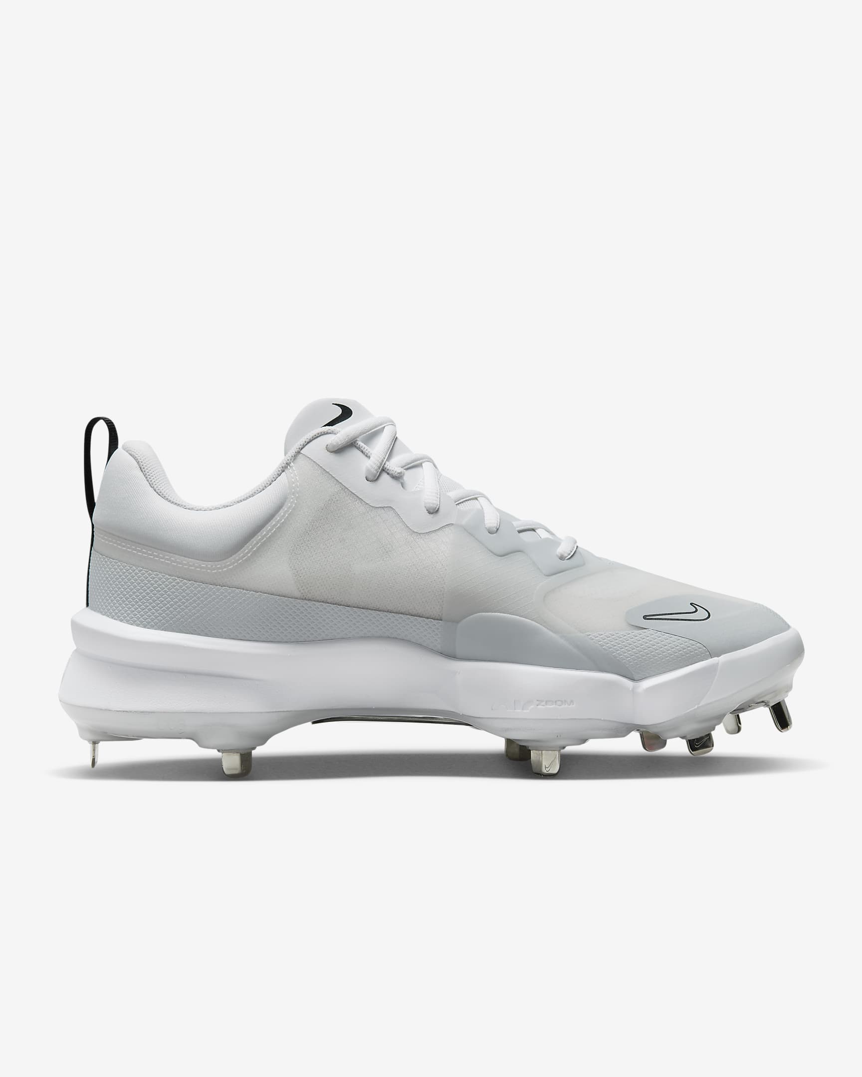 Nike Force Zoom Trout 9 Pro Baseball Cleats - White/Pure Platinum/Bright Crimson/Black