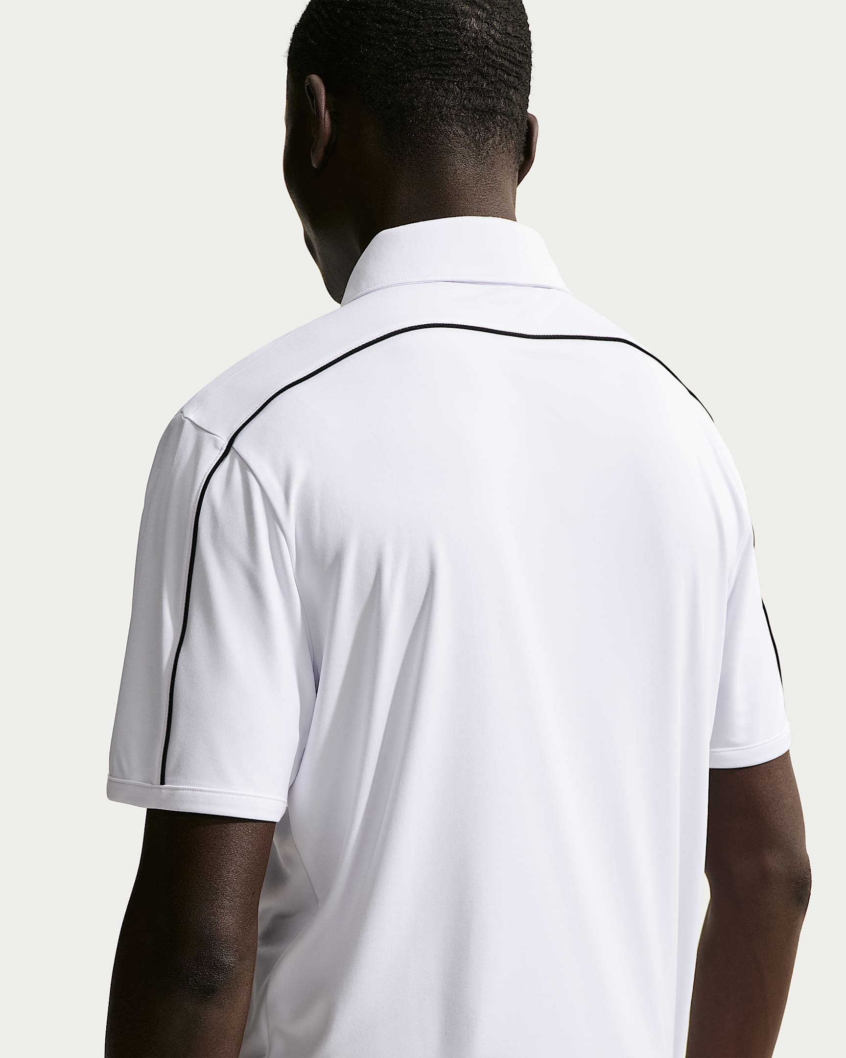 Nike Par Men's Dri-FIT Chest Logo Golf Polo - White/Black