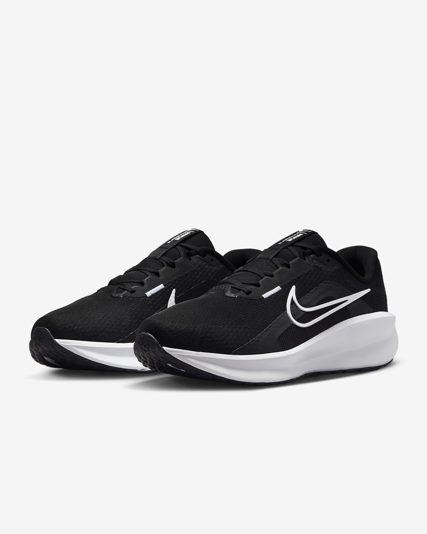 Nike Downshifter 13 Men's Road Running Shoes (Extra Wide) - Black/Dark Smoke Grey/White