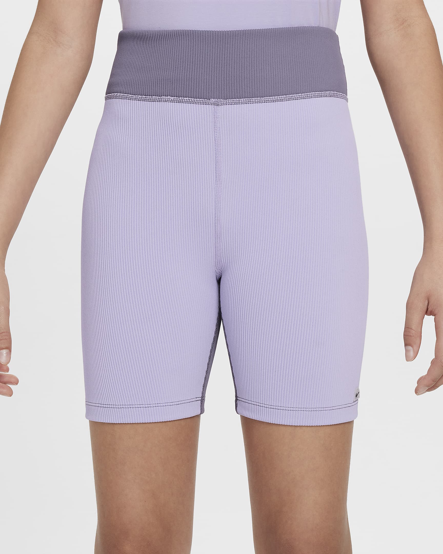 Nike One Girls' Dri-FIT Biker Shorts - Hydrangeas/Daybreak