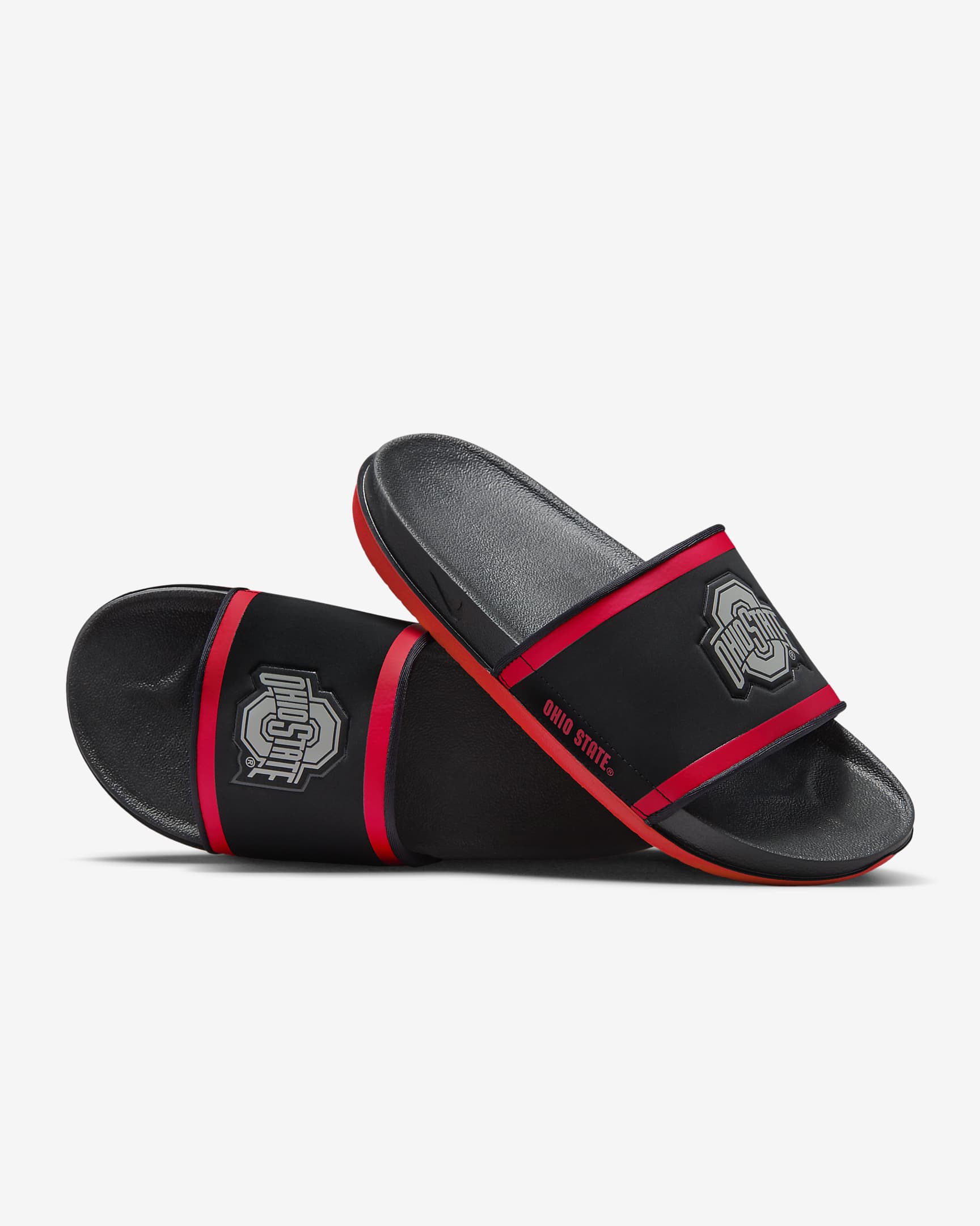 Nike Offcourt (Ohio State) Slide - Black/University Red/Pewter Grey