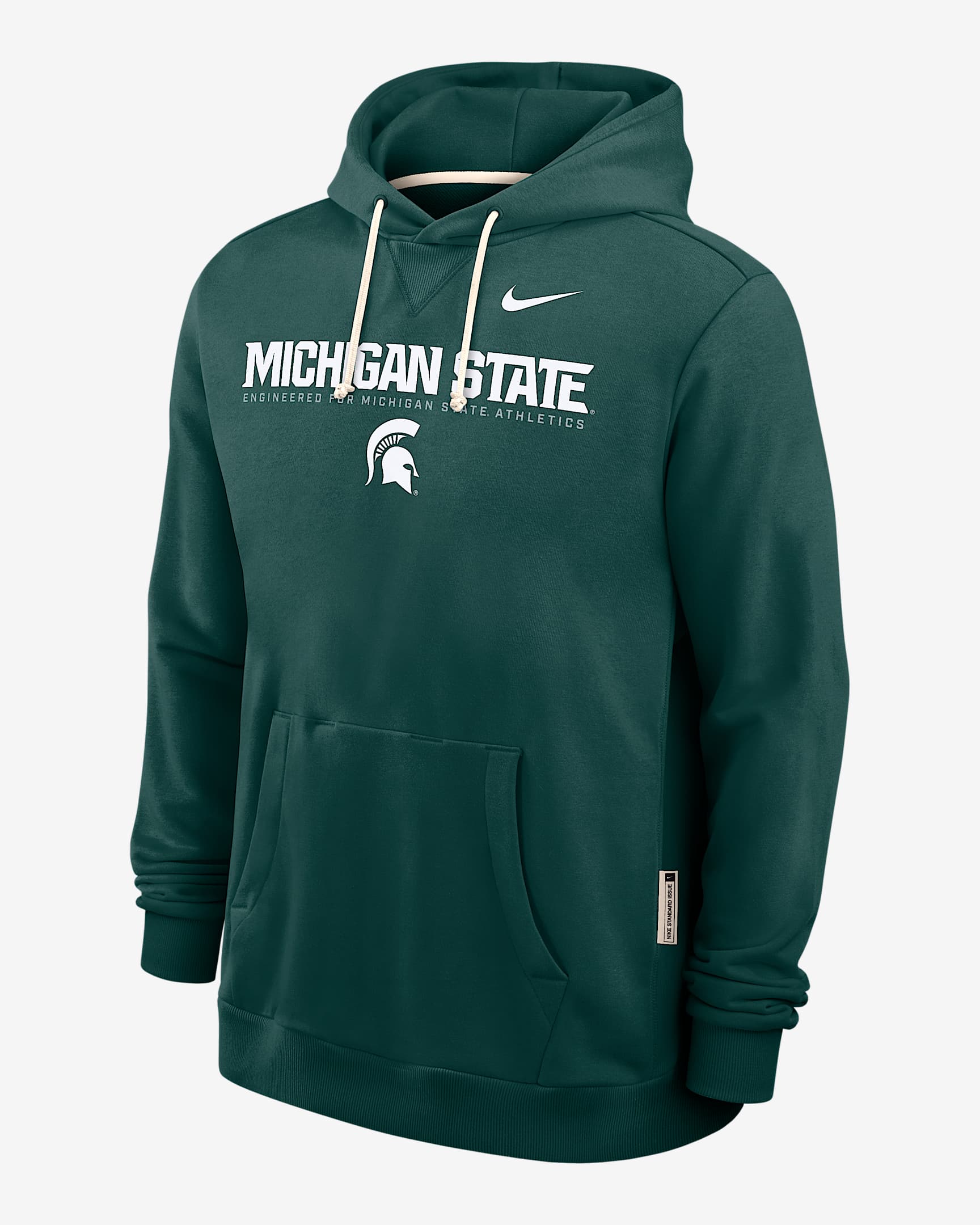 Michigan State Sideline Men's Nike Dri-FIT College Pullover Hoodie - Pro Green