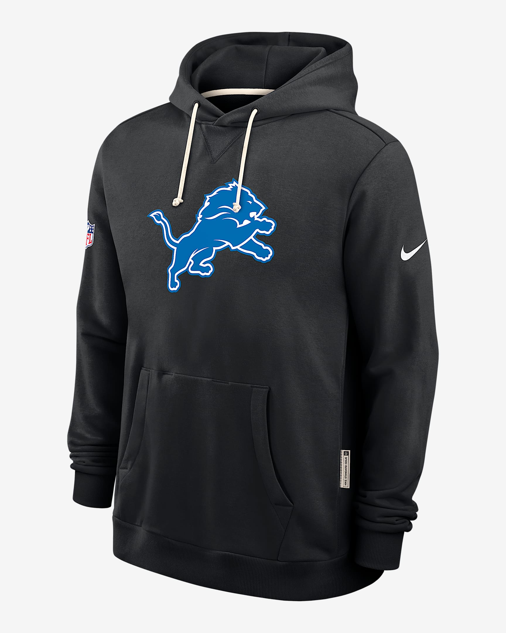 Sudadera con gorro sin cierre Nike Dri-FIT de la NFL para hombre Detroit Lions Alt Offensive Set Play Sideline - Negro