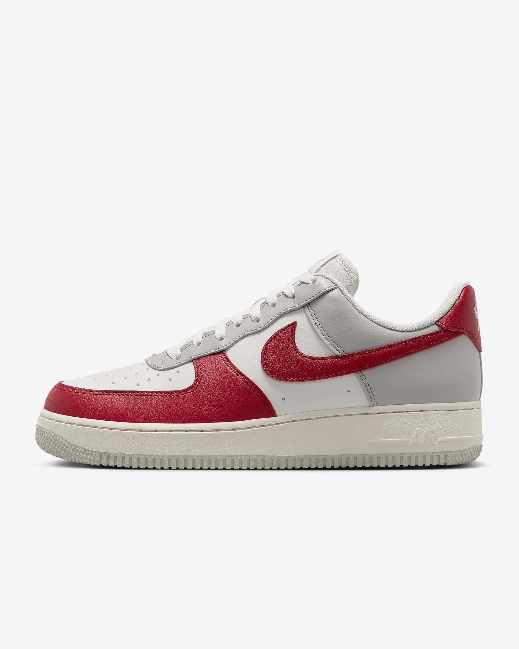 Nike Air Force 1 '07 LV8 Men's Shoes - Light Iron Ore/Pale Ivory/Phantom/Gym Red