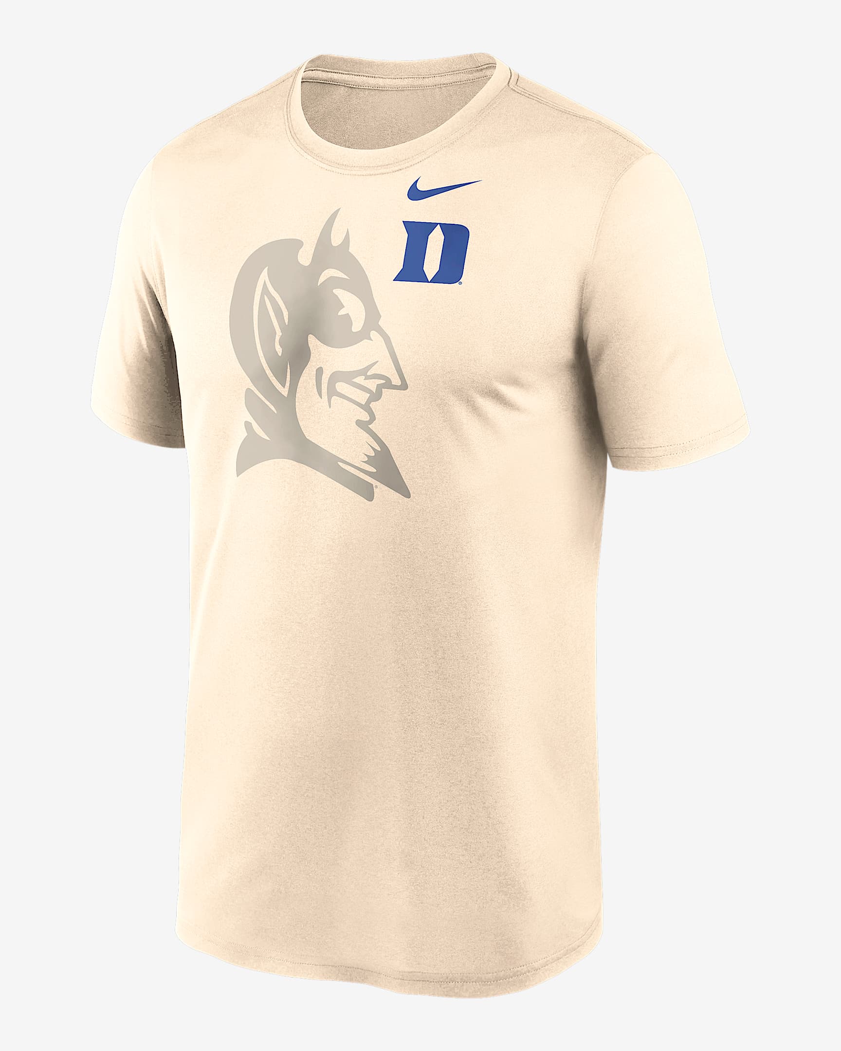 Duke Campus Legend Shadow Logo Men's Nike Dri-FIT College T-Shirt - Natural