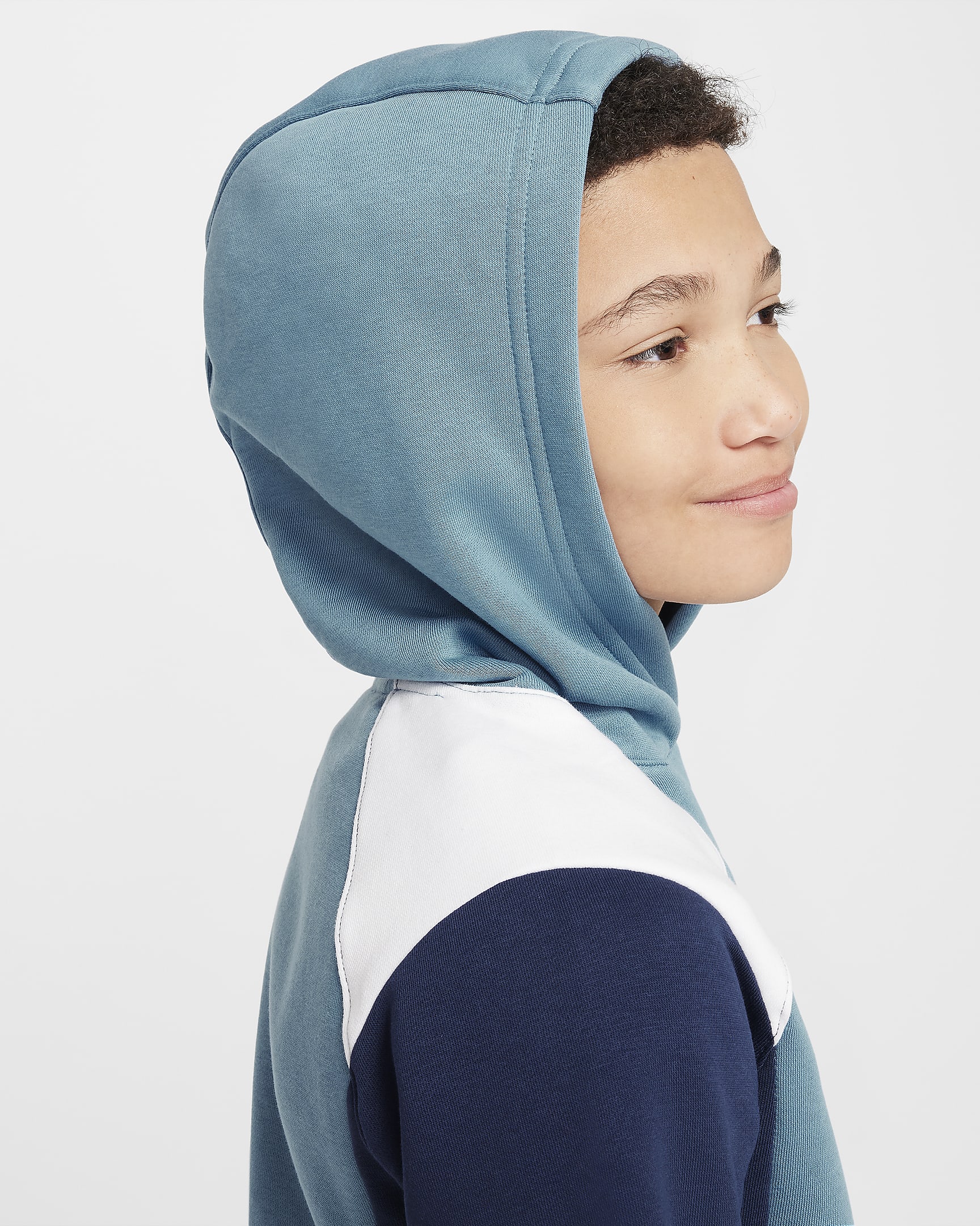 Nike Air Hoodie für ältere Kinder - Aegean Storm/Midnight Navy/Weiß/Weiß