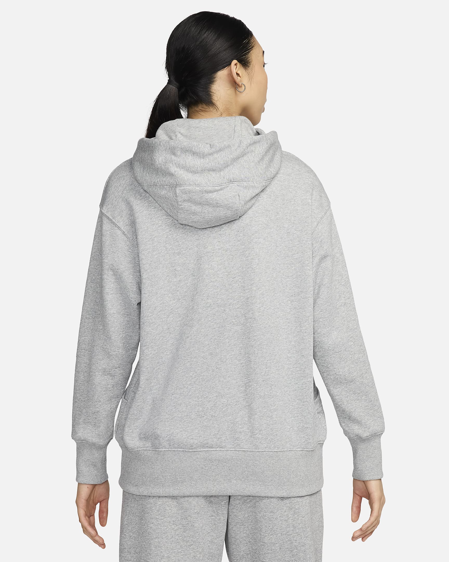 Nike Sportswear Phoenix Fleece Women's Oversized Pullover French Terry Hoodie - Dark Grey Heather/Sail