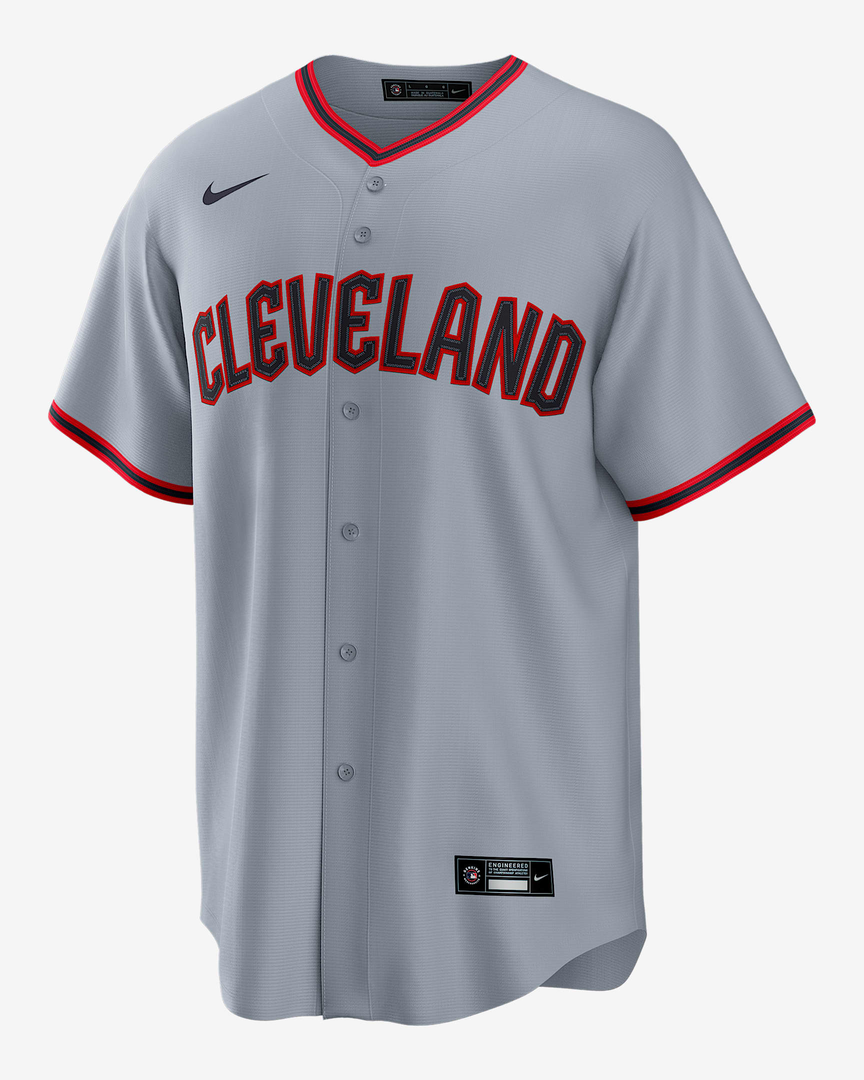 Jersey Nike de la MLB Replica para hombre Shane Bieber Cleveland Guardians - Gris