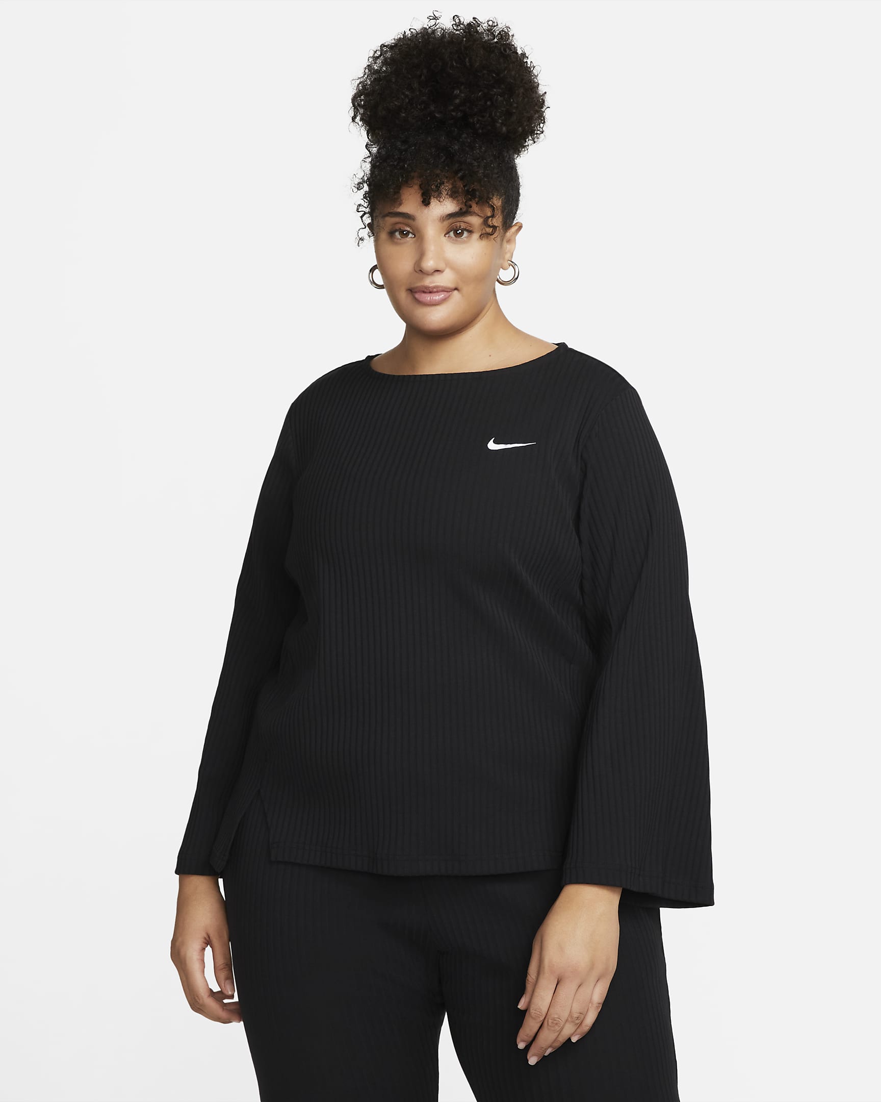 Nike Sportswear Women's Ribbed Jersey LongSleeve Top (Plus Size). Nike AU