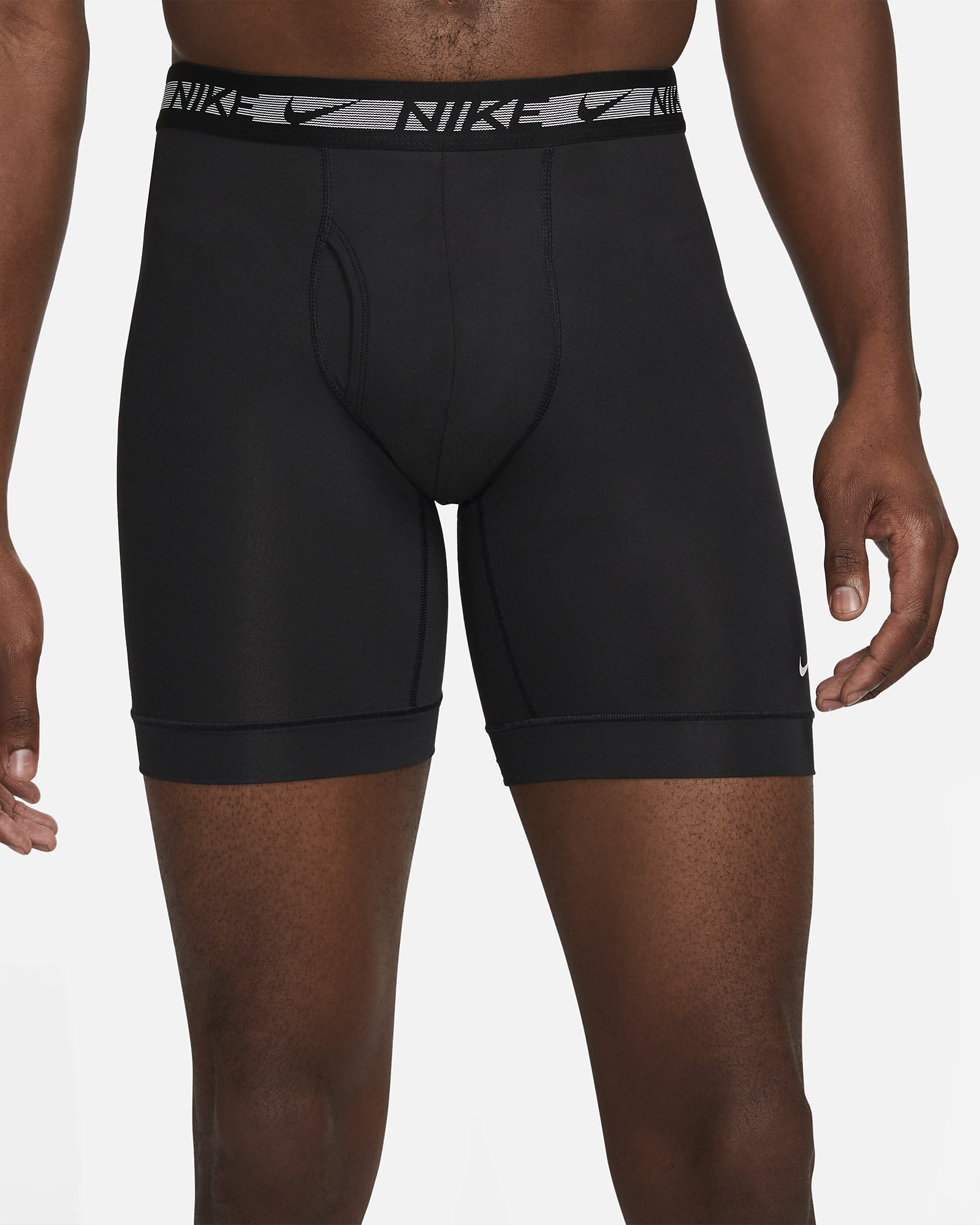 Nike Flex Micro Men's Long Boxer Briefs (3-Pack) - Black