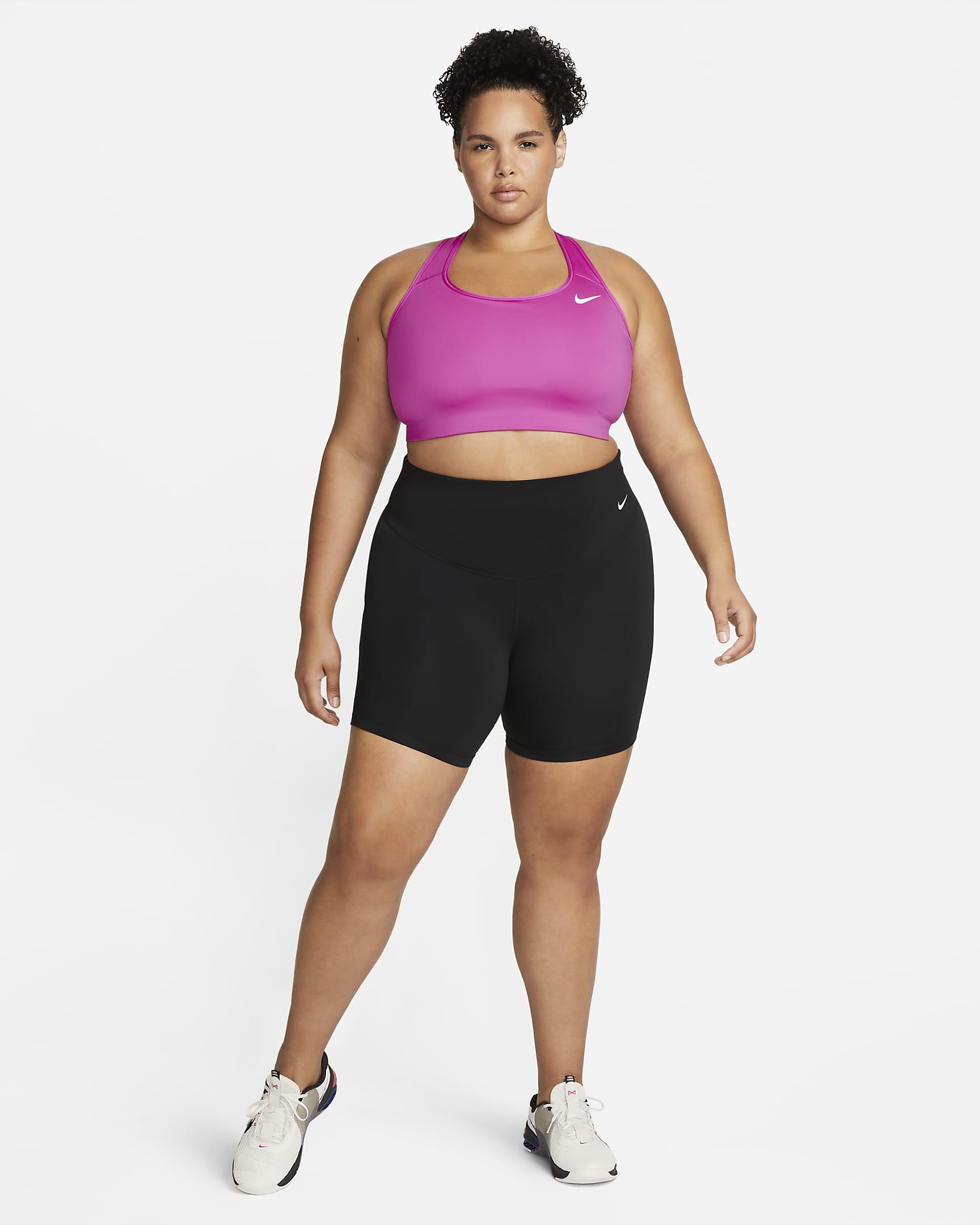 Nike Swoosh Women's Medium-Support Non-Padded Sports Bra (Plus size ...