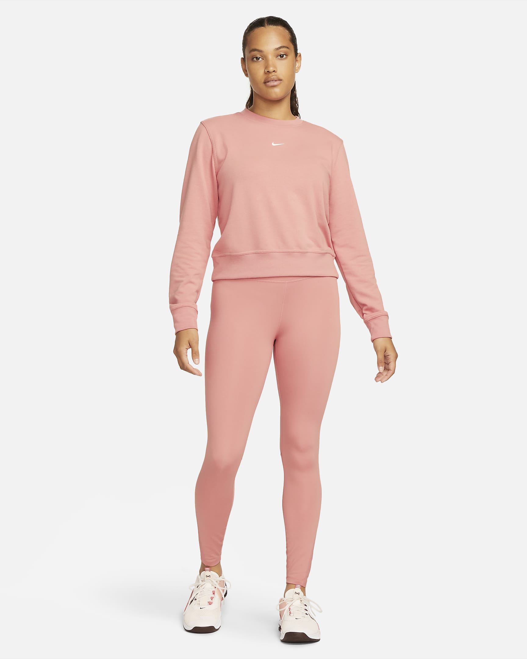 Nike Dri-FIT One Women's Crew-Neck French Terry Sweatshirt. Nike HR