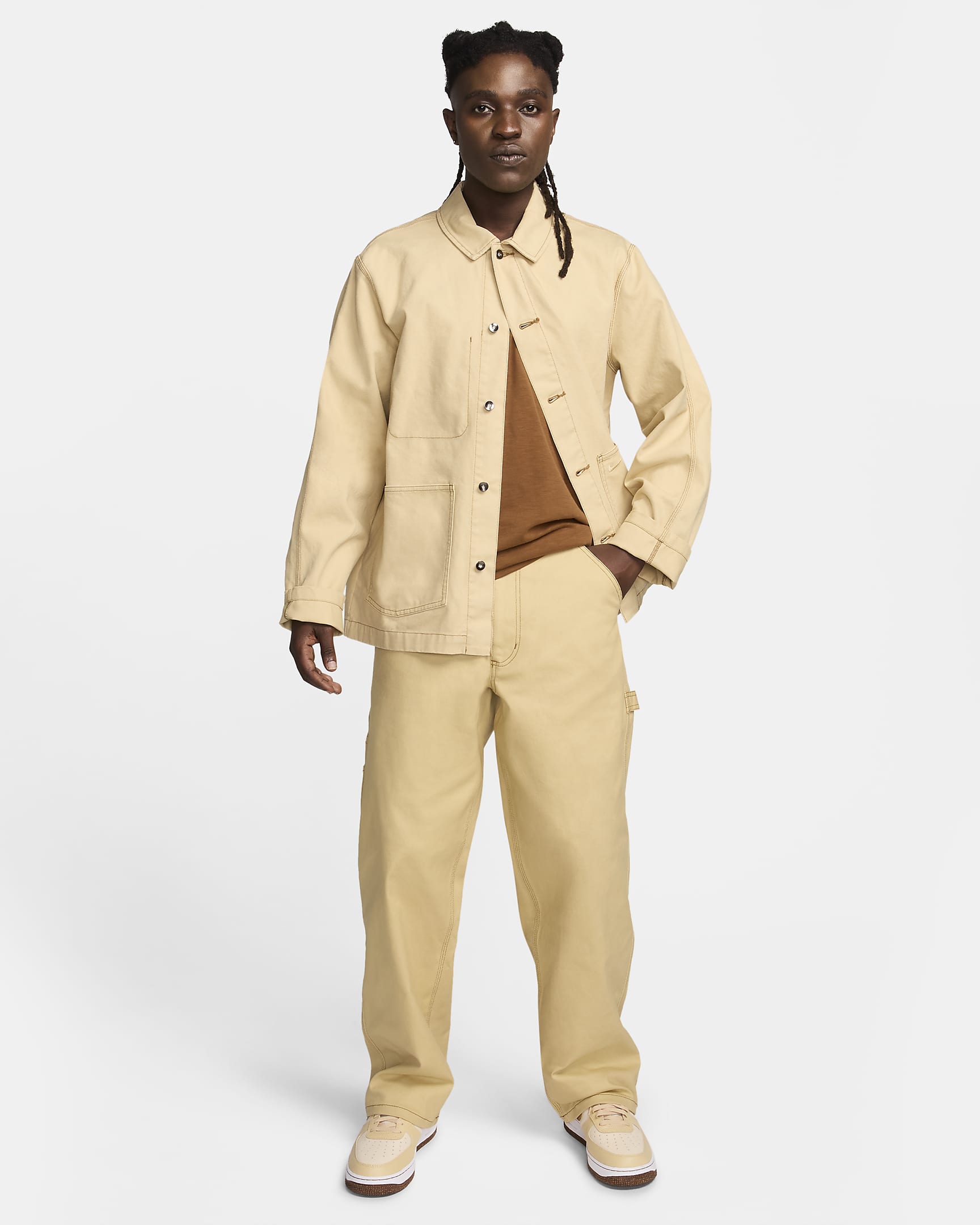 Nike Life Men's Carpenter Trousers - Sesame/Sesame