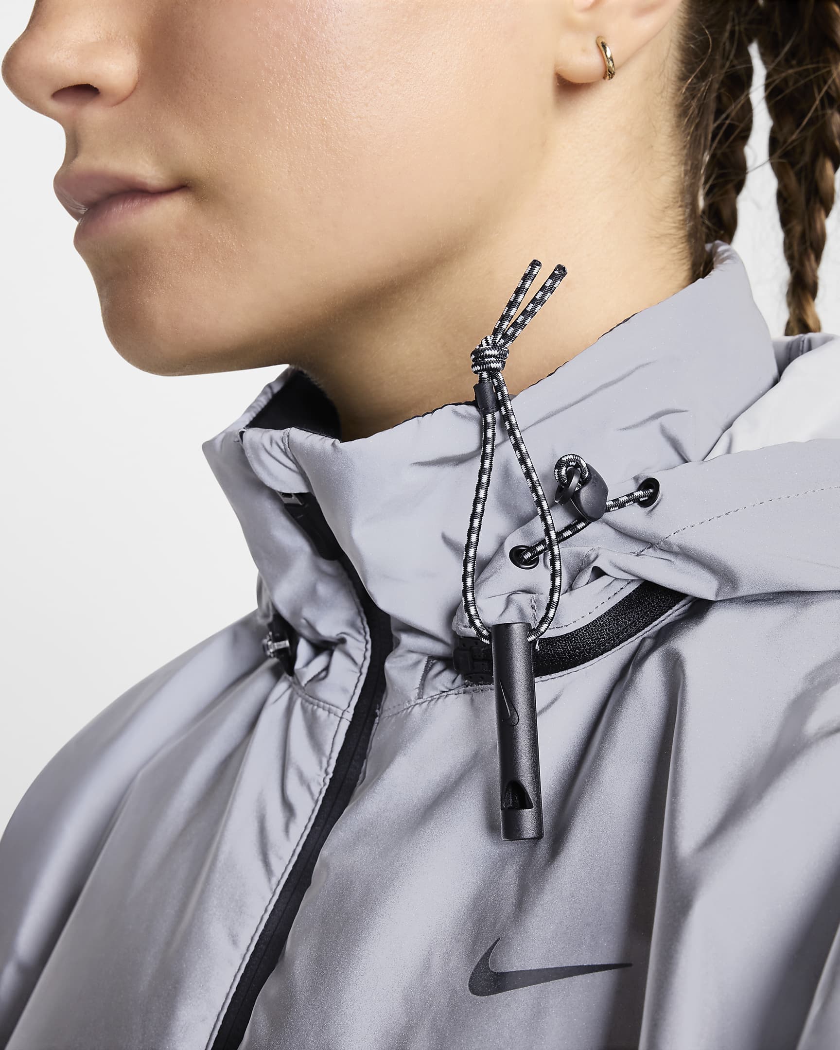 Veste de running réfléchissante Therma-FIT Nike Running Division pour femme - Noir/Silver