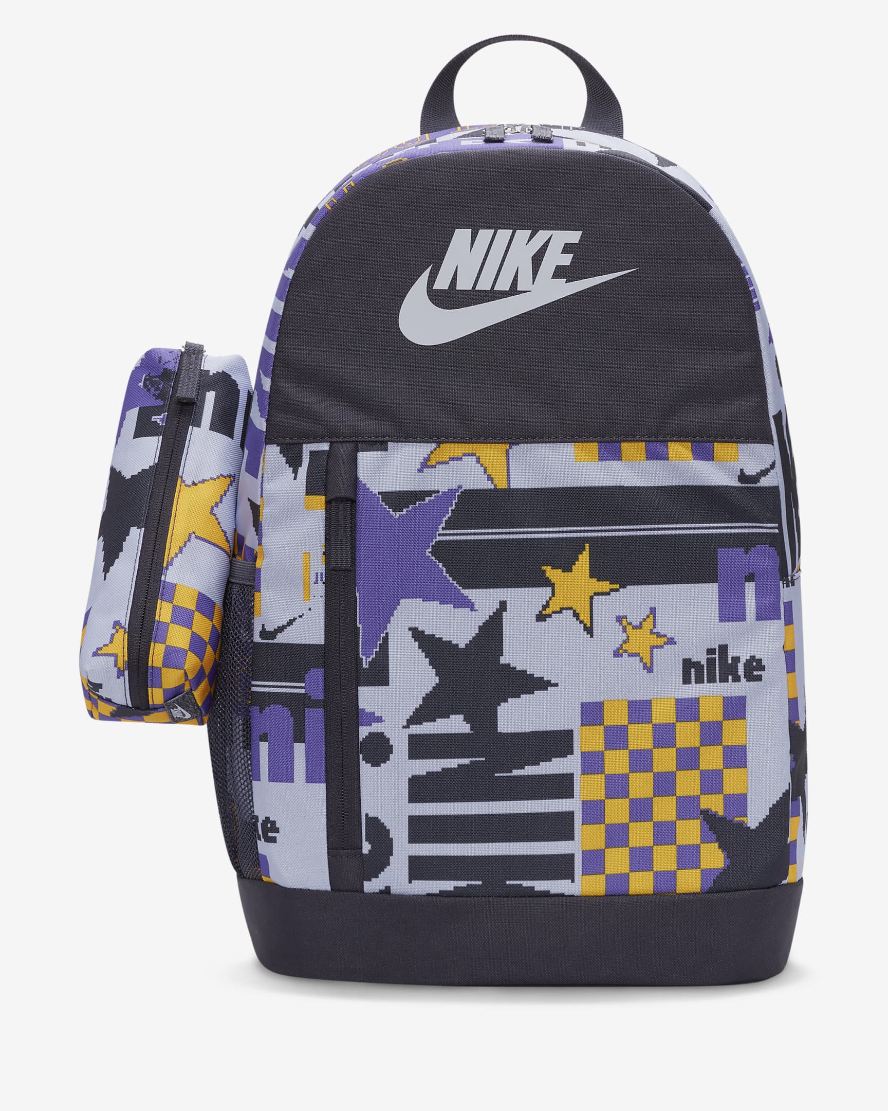 Nike Kids' Backpack (20L) - Gridiron/Gridiron/Oxygen Purple