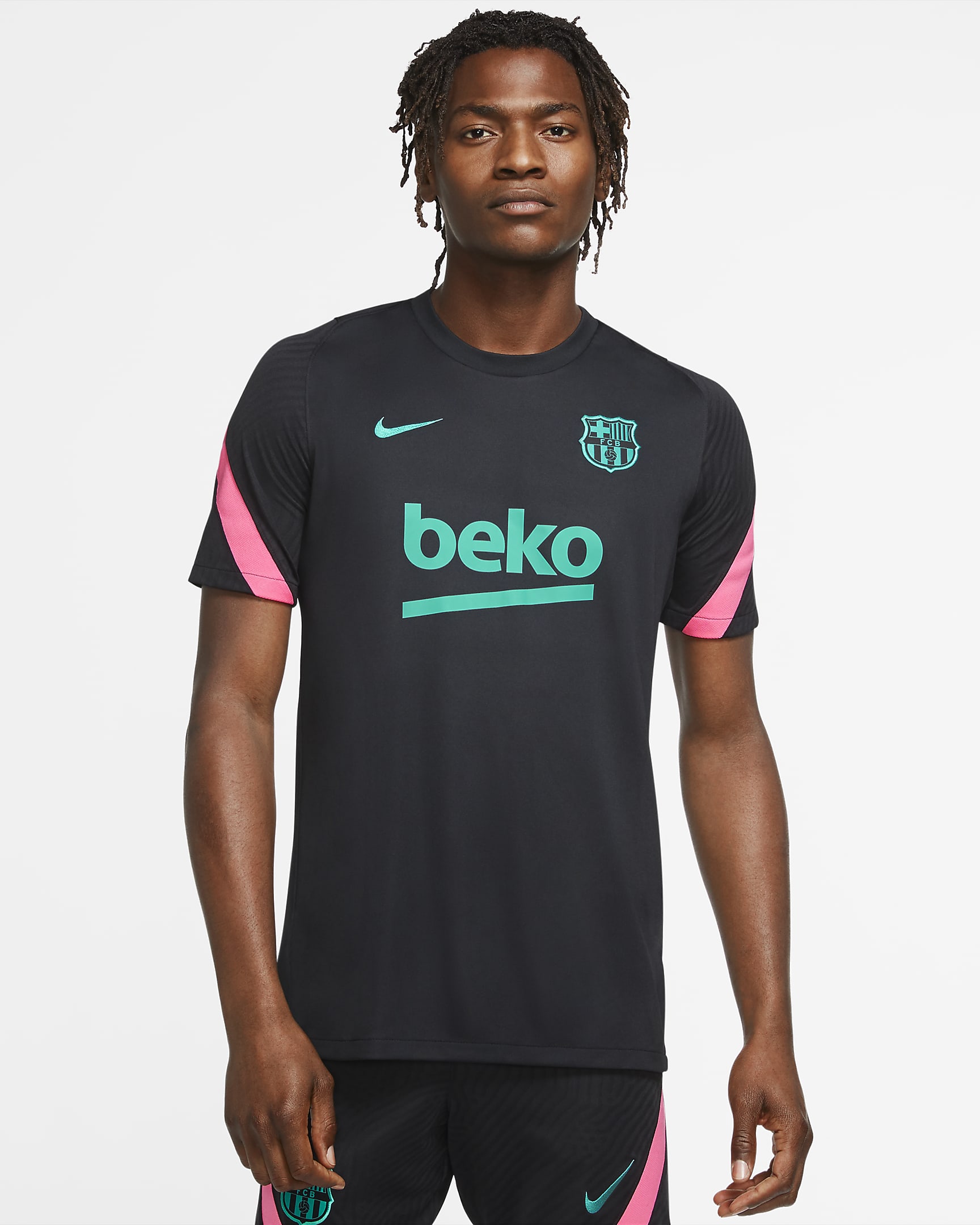 FC Barcelona Strike Men's Short-Sleeve Soccer Top. Nike JP