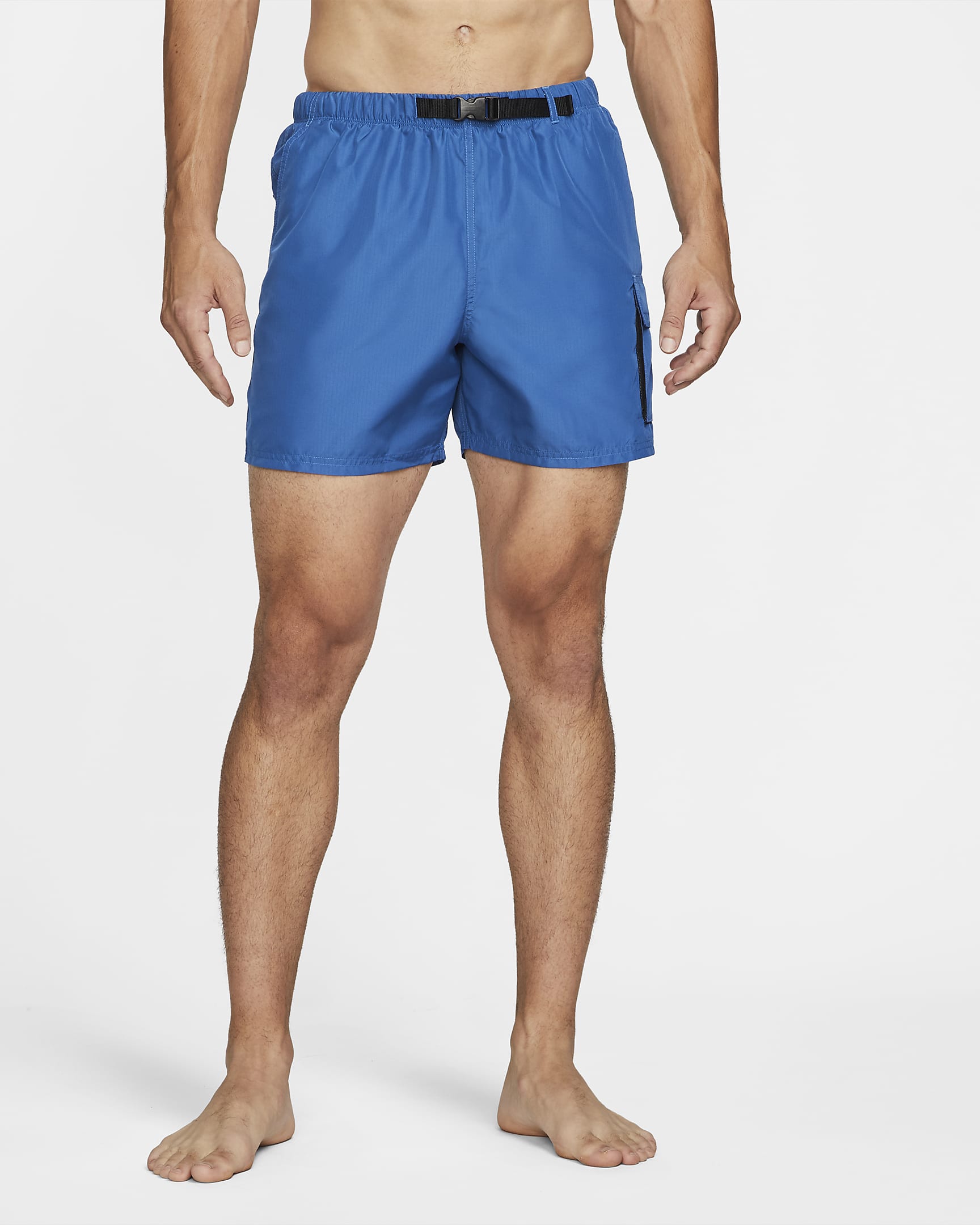 Nike Men's 13cm (approx.) Belted Packable Swimming Trunks - Dark Marina Blue/Black/White