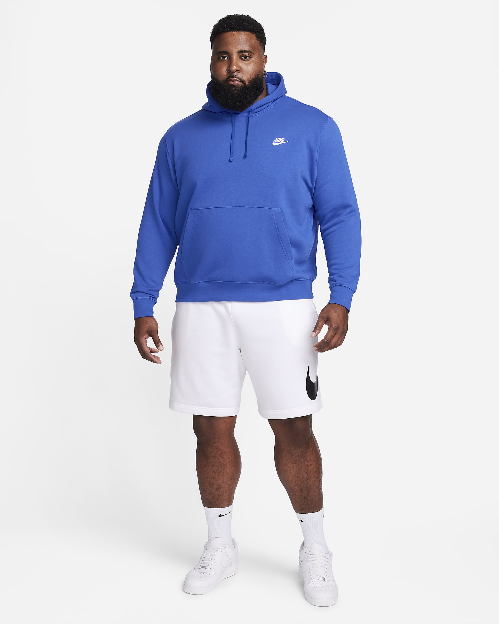 Nike Sportswear Club Fleece Pullover Hoodie - Game Royal/Game Royal/White