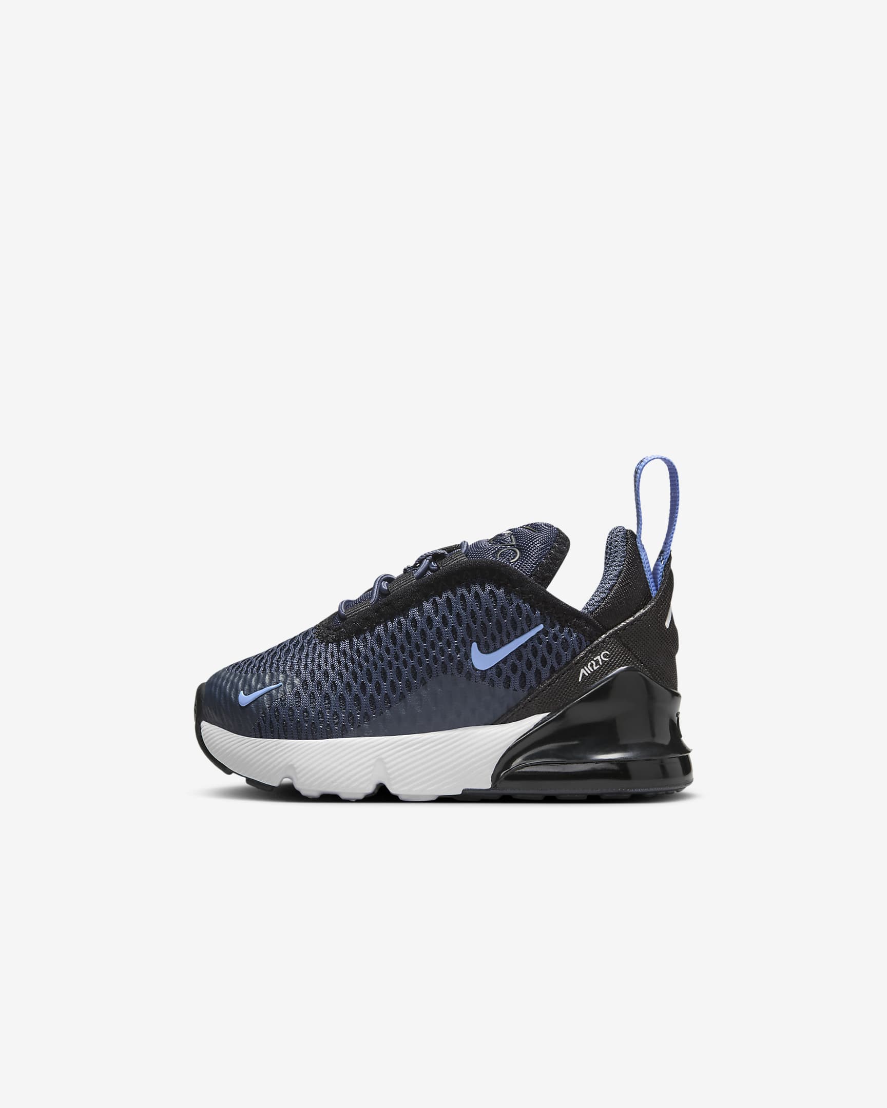 Nike Air Max 270 Schuh für Babys und Kleinkinder - Thunder Blue/Schwarz/Weiß/Royal Pulse