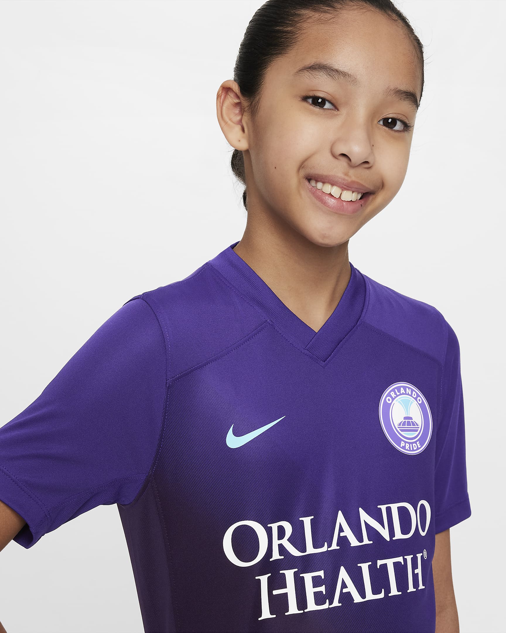 Orlando Pride 2024 Stadium Secondary Big Kids' Nike Dri-FIT NWSL Replica Jersey - Court Purple