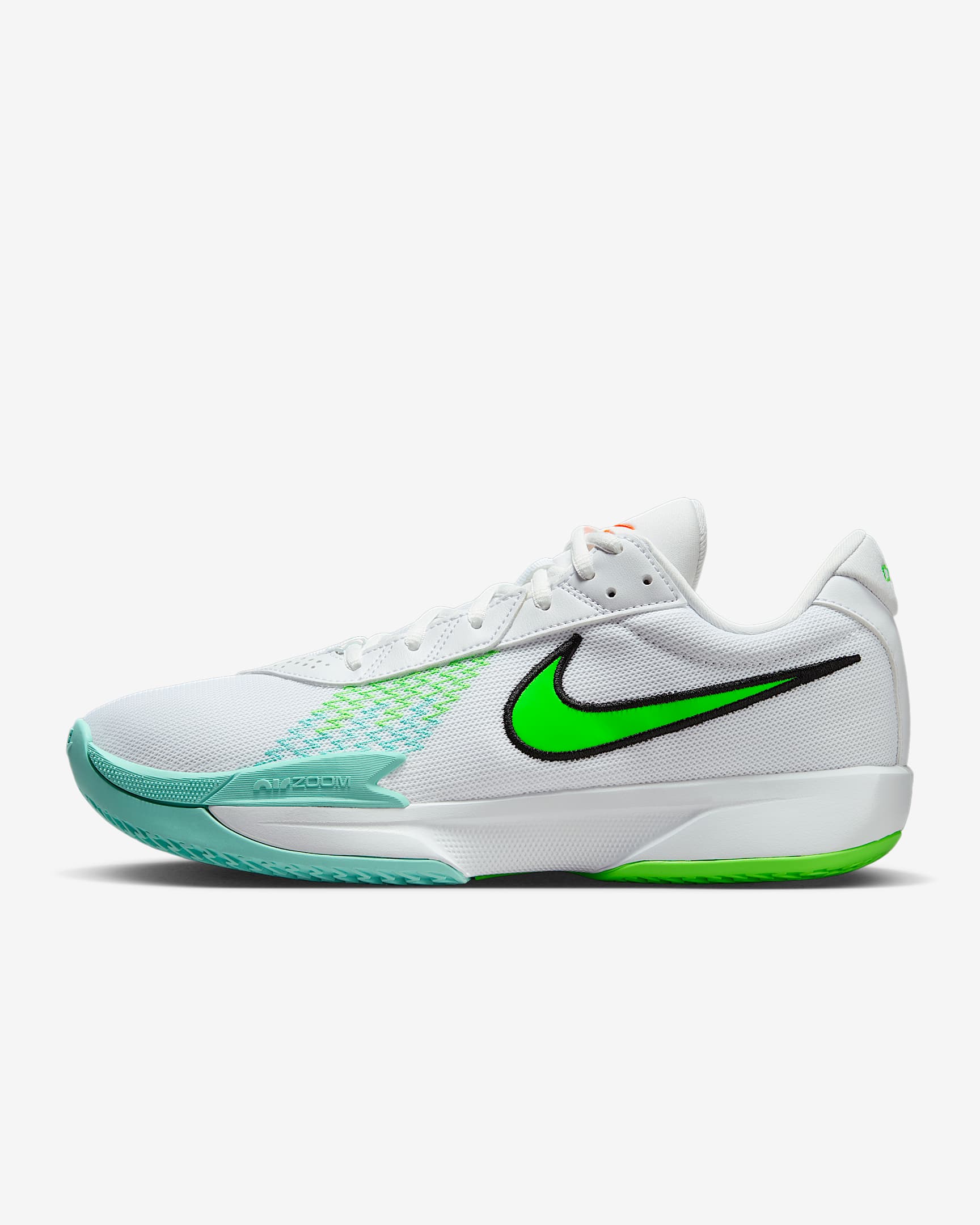 Nike G.T. Cut Academy Basketball Shoes - White/Bleached Turquoise/Black/Green Strike